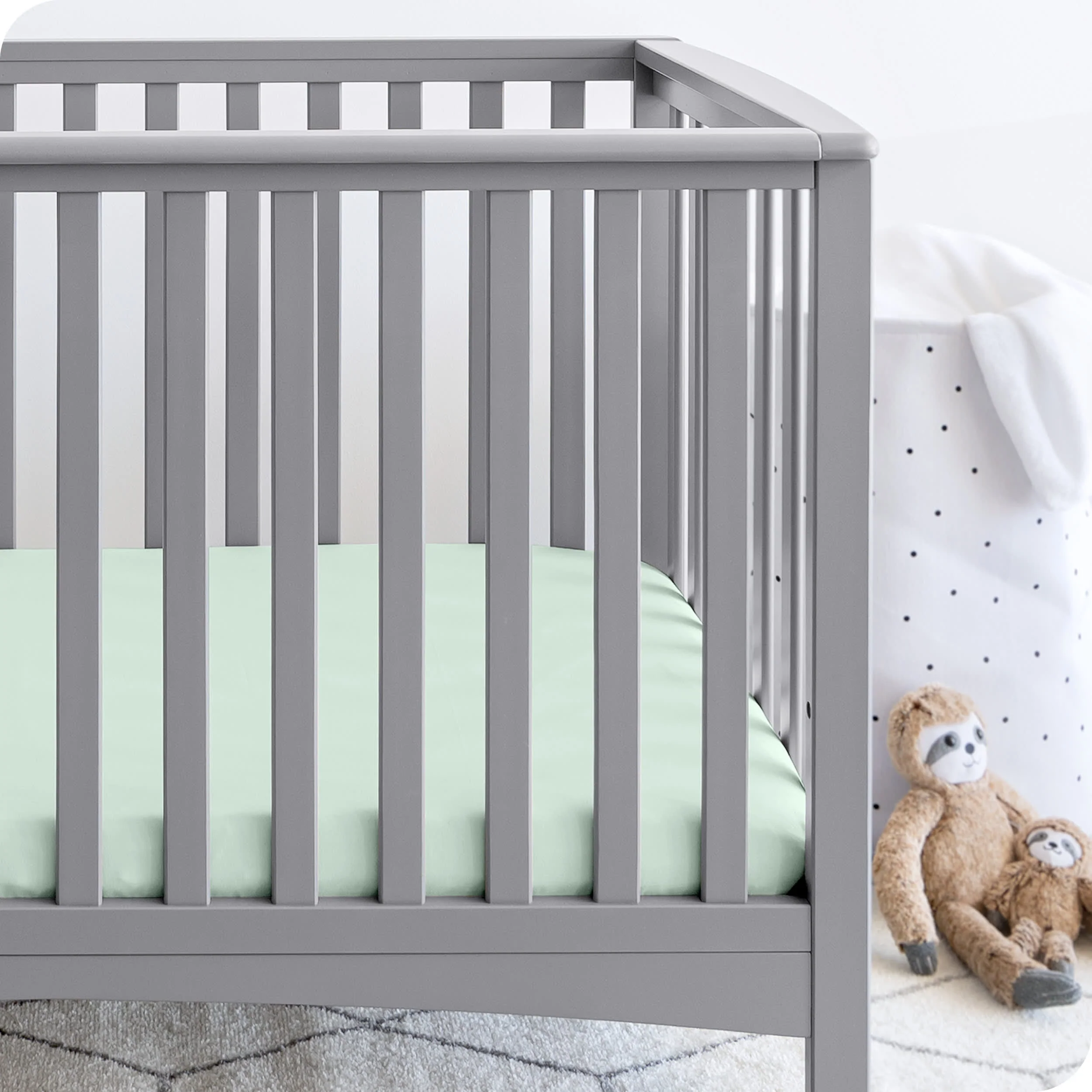 Bare Home Fitted Crib Microfiber Sheet - Image 11