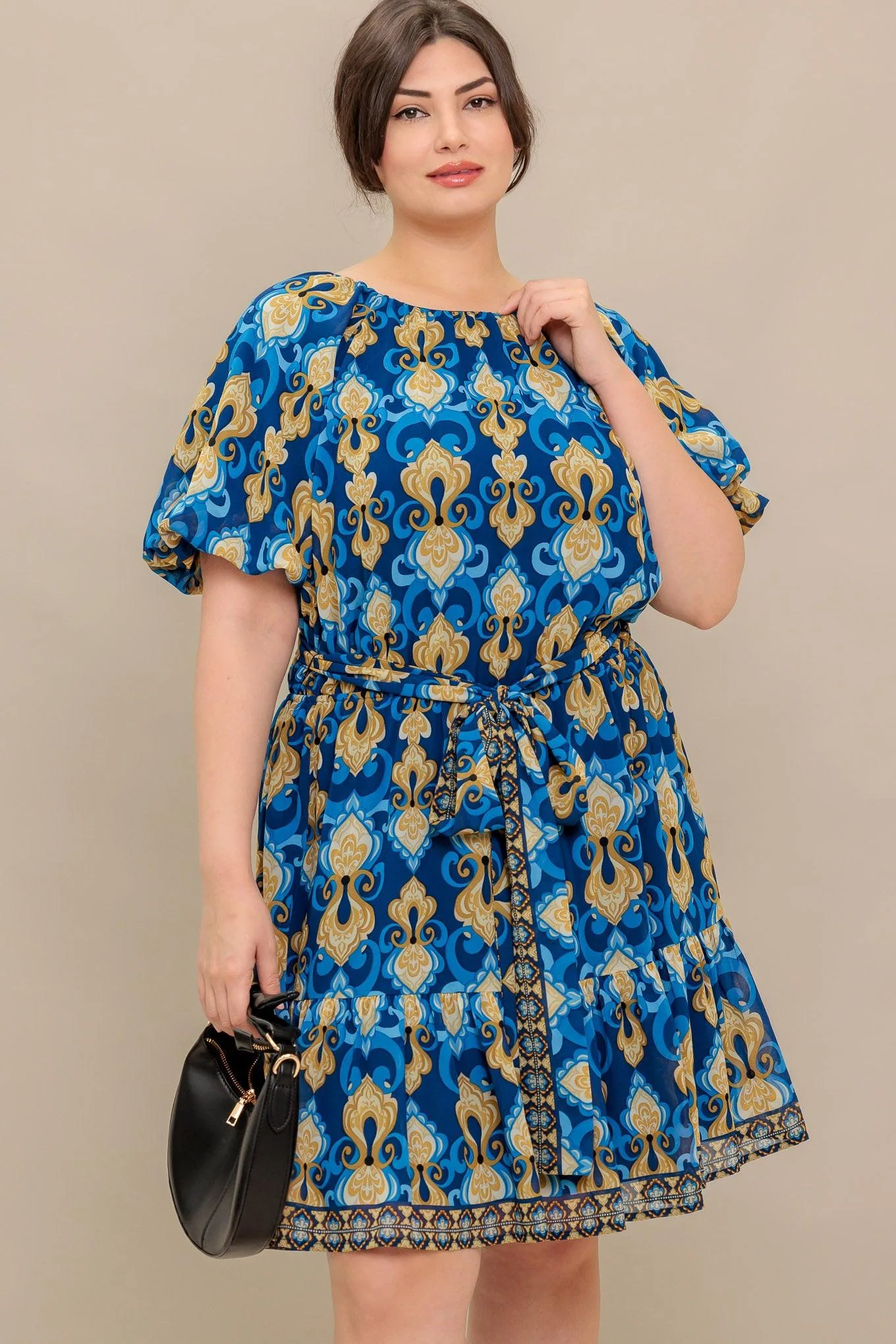 Baroque Breeze Woven Mini Dress - Image 9
