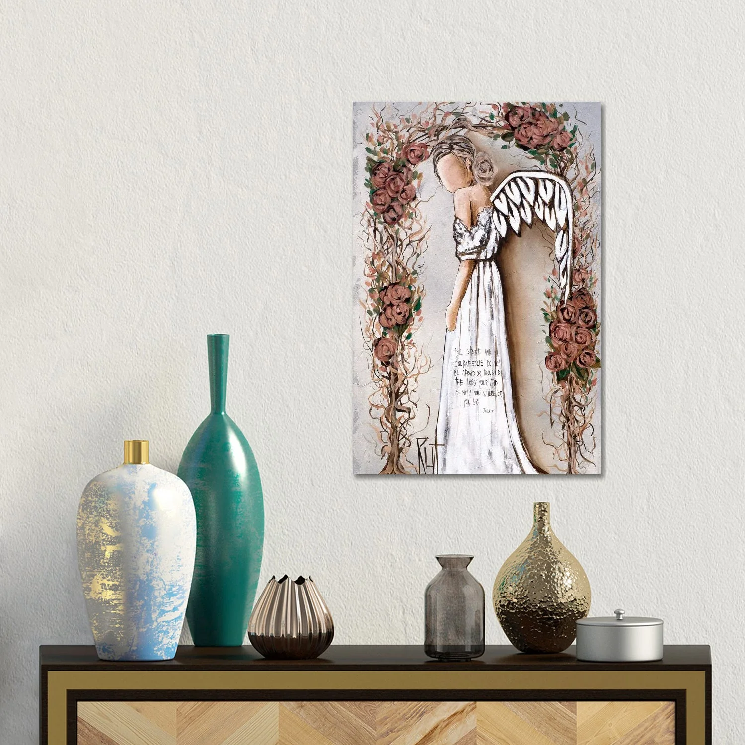 Be Strong And Courageous by Ruth's Angels - Canvas Gallery Wrap - Image 5