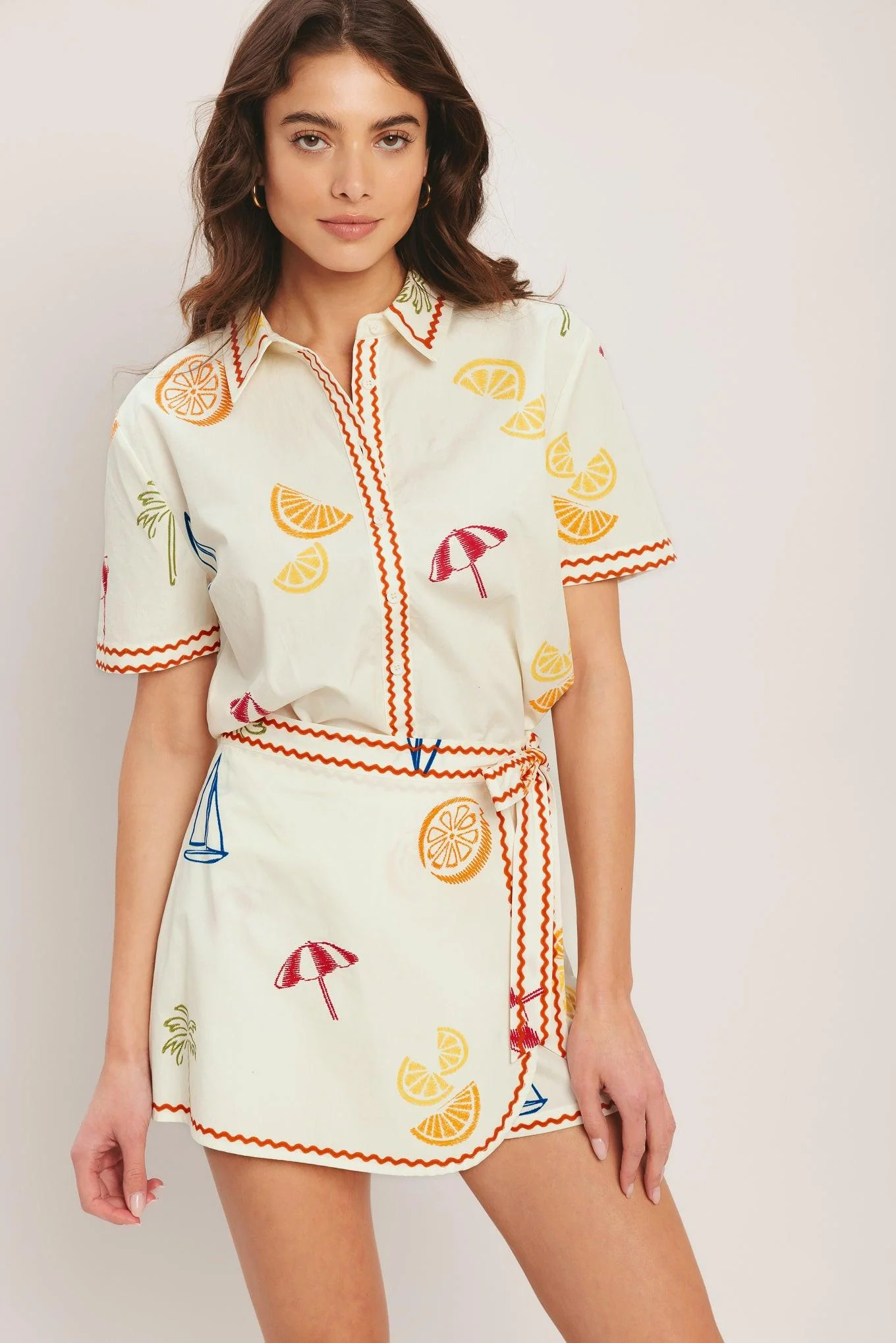 Beach Day Citrus Woven Skort - Image 5