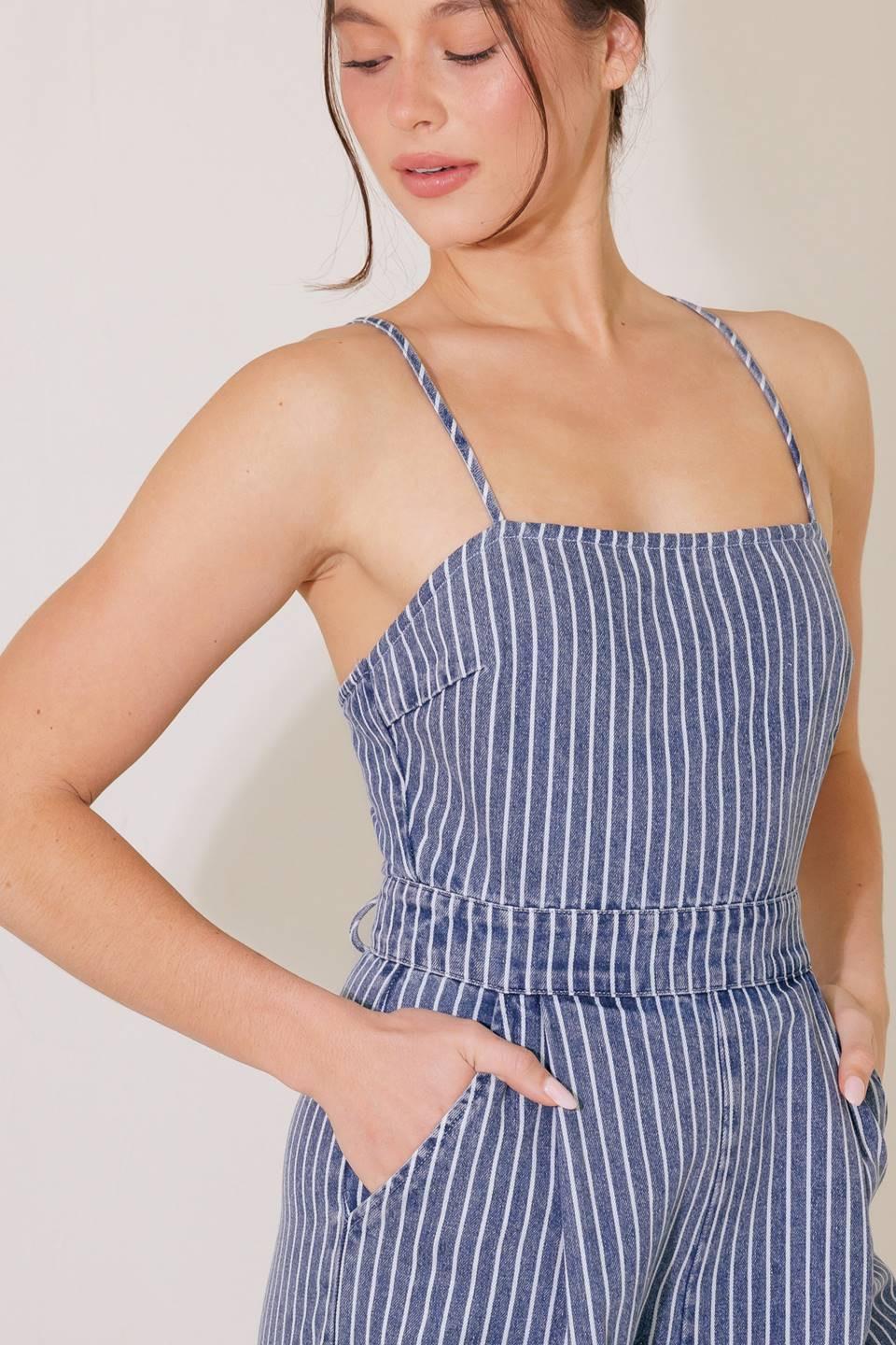 Begin Again Blue Denim Jumpsuit - Image 4