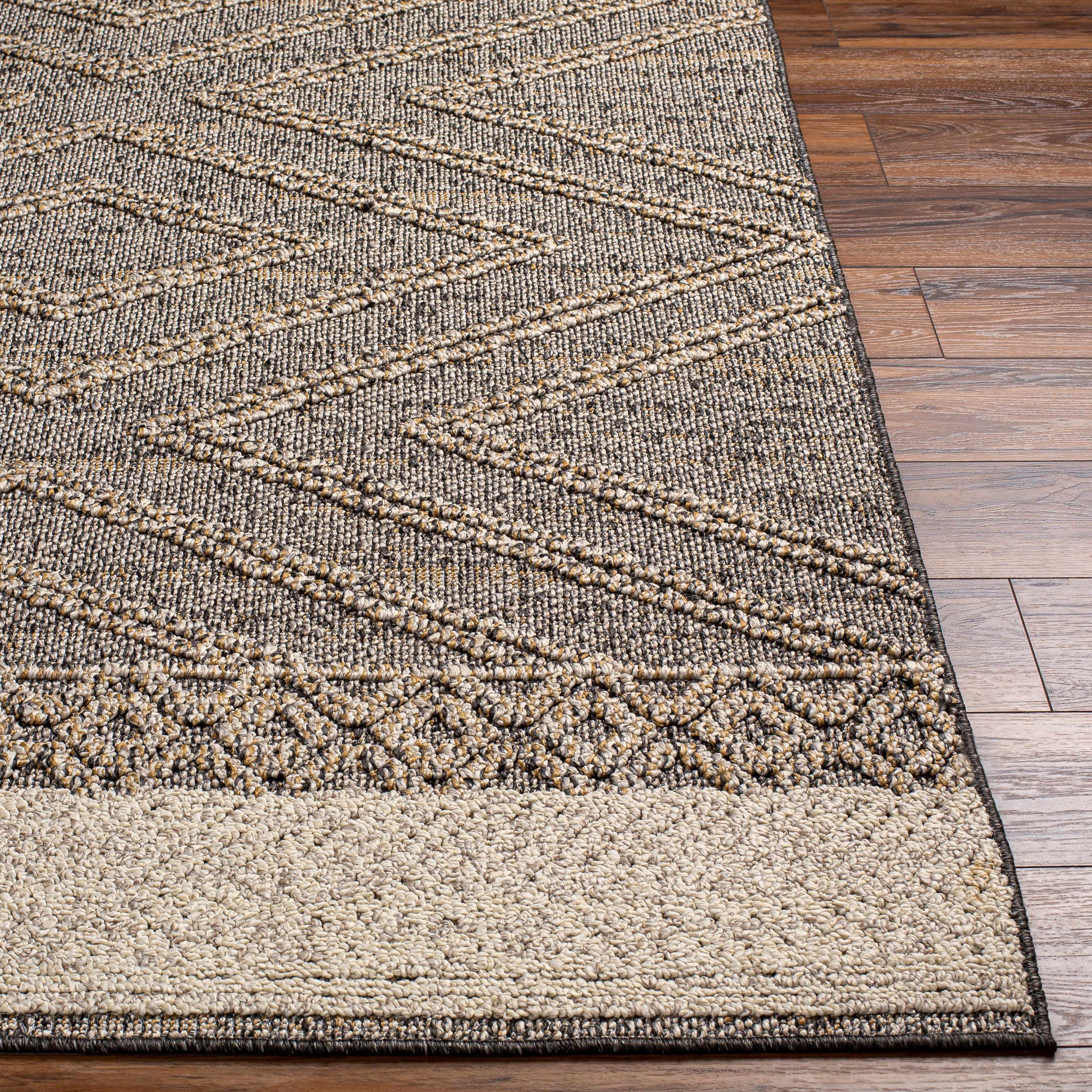 Beige Charcoal Areli Area Rug - Image 6