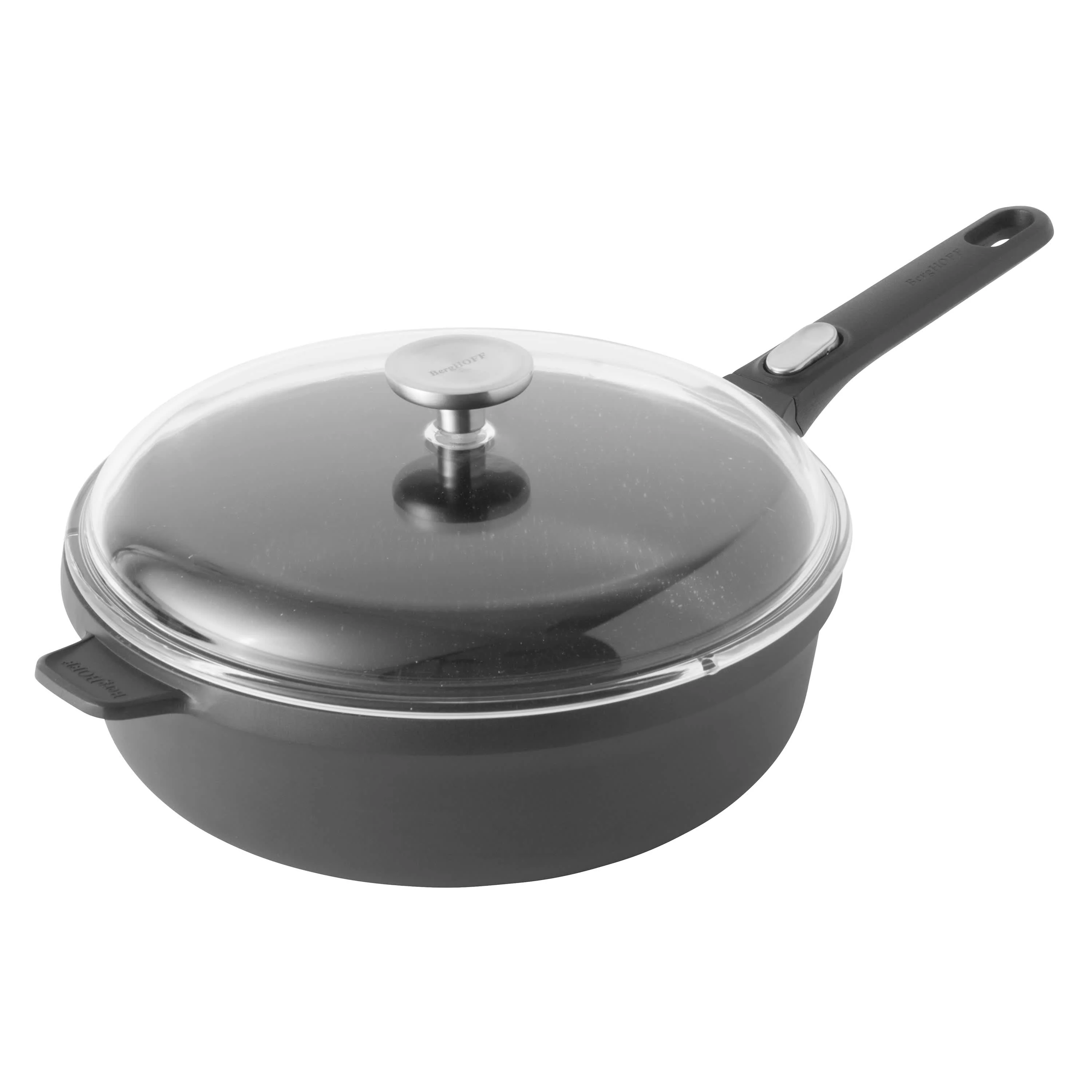 BergHOFF GEM Nonstick Cast Aluminum Saute Pan Detachable Handle, Glass Lid - Image 3