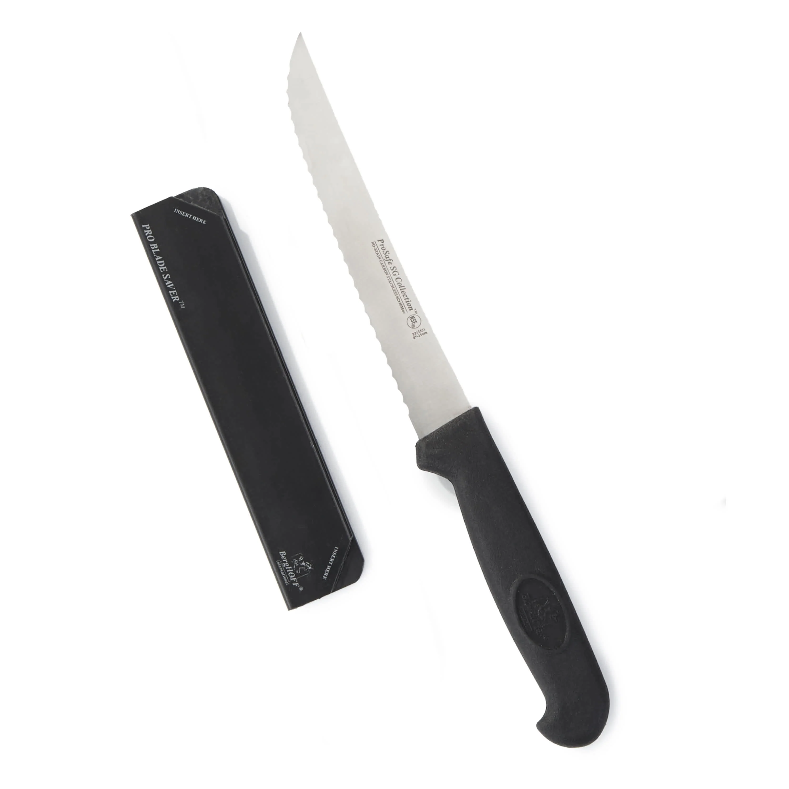 BergHOFF Soft Grip 6" Stainless Steel Scalloped Utility Knife