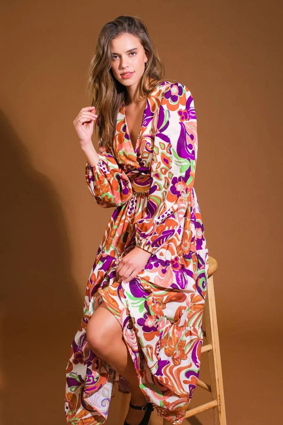 Blossom Beauty Woven Midi Dress - Image 5