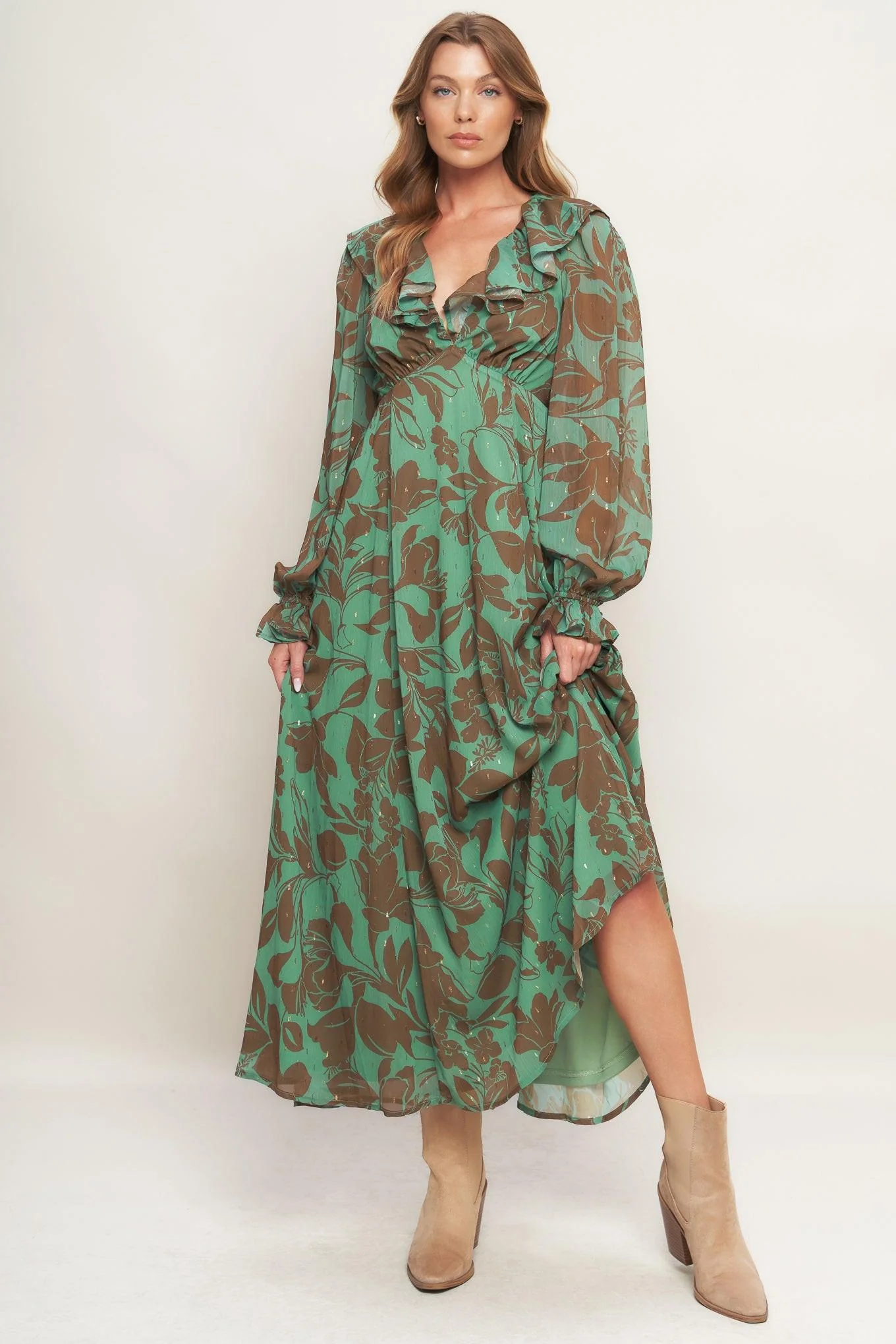 Botanic Dreams Woven Maxi Dress - Image 2