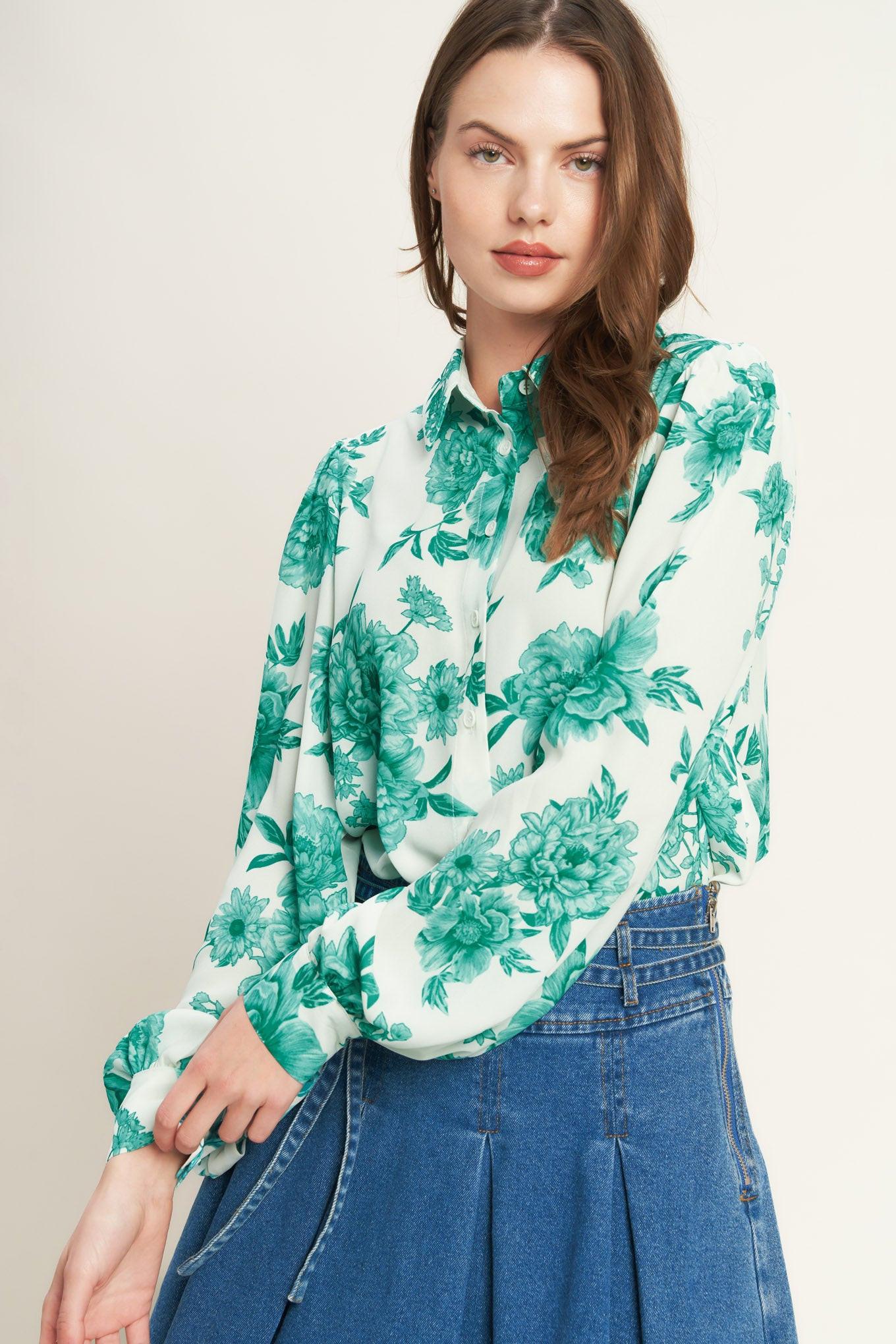 Botanical Pop Woven Top - Image 7