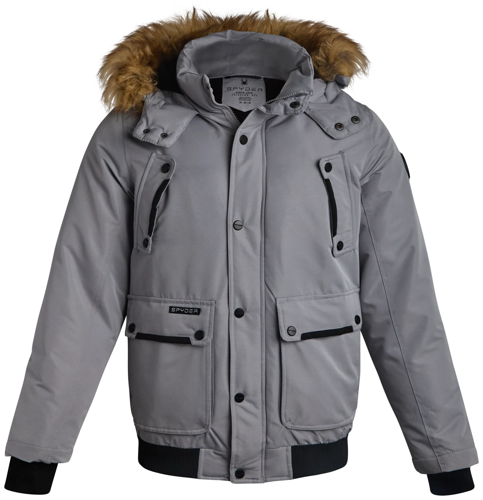 Spyder Boys Parka Jacket - Pewter