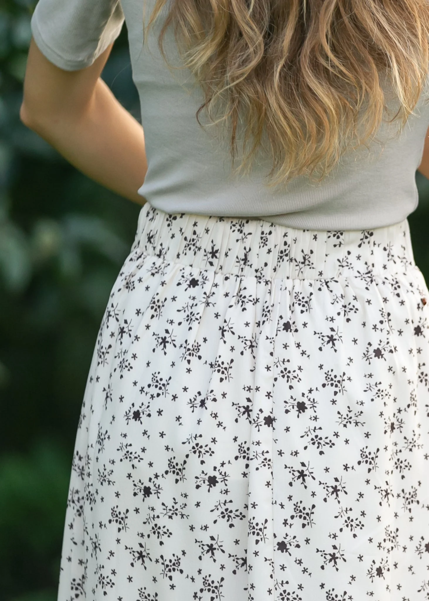 Braylyn Brown Floral Midi Skirt - Image 25