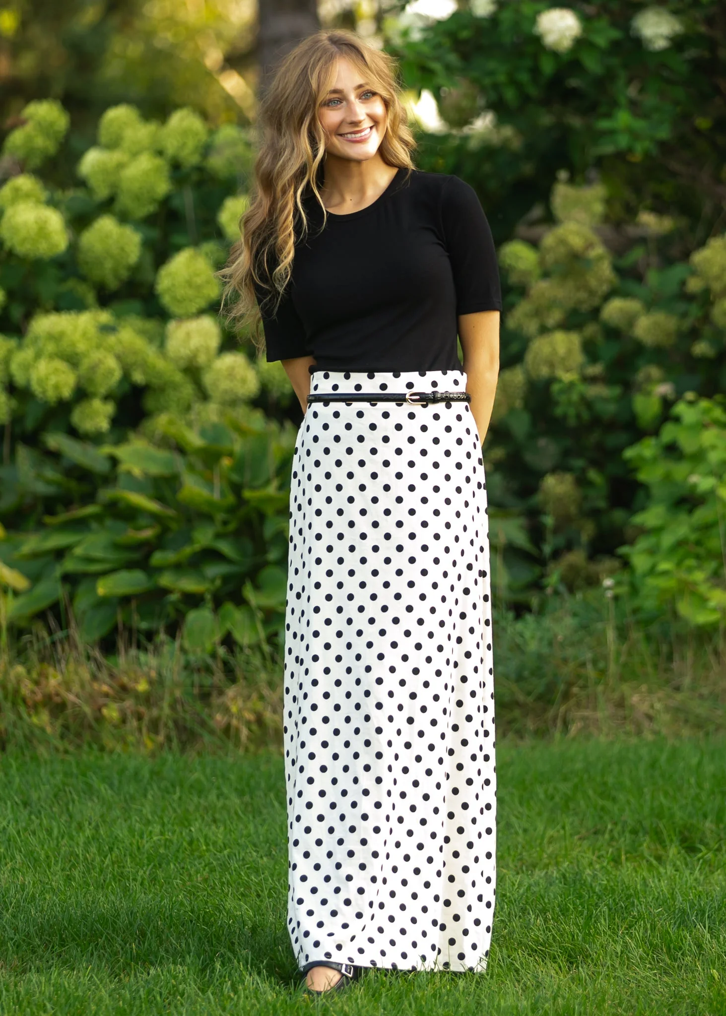Braylyn Polka Dot Maxi Skirt - Image 3