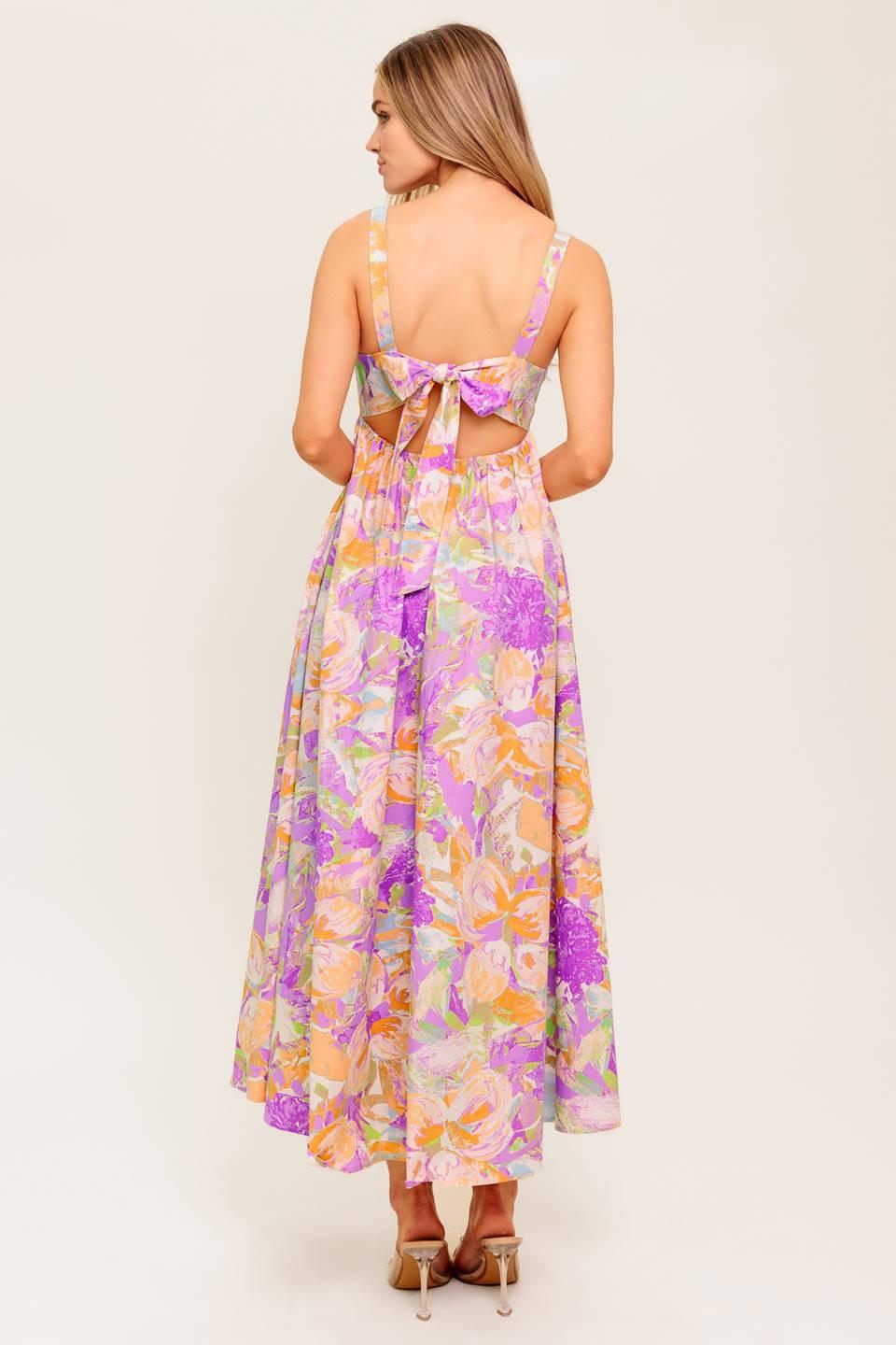 Breeze Song Pink Woven Midi Dress - Image 8