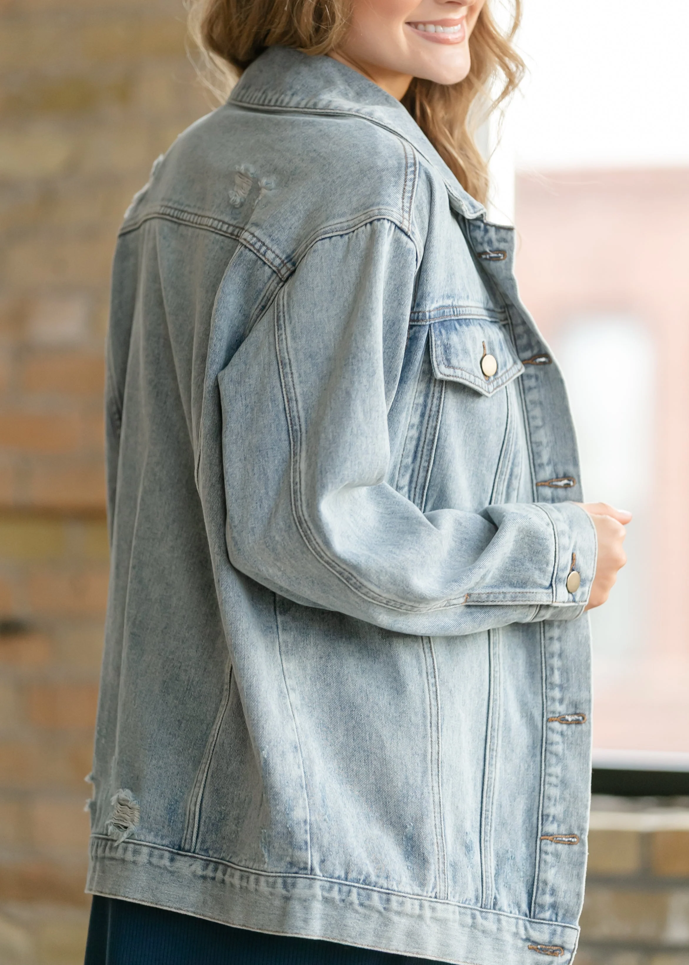 Brinx Oversized Denim Jacket - Image 8