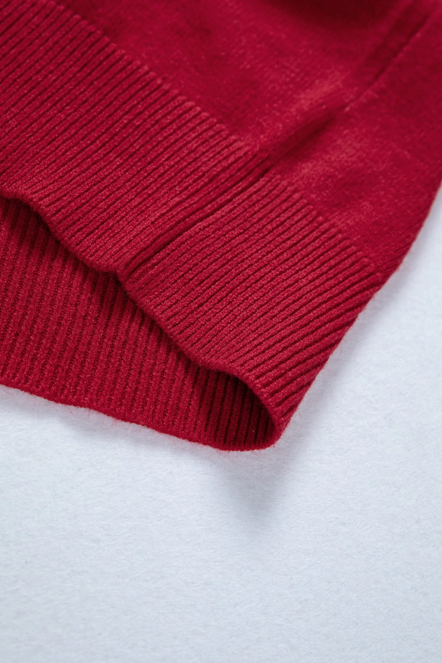 Threaded Pear Brooklynn Patchwork Cuffs Loose Sweater - Image 12