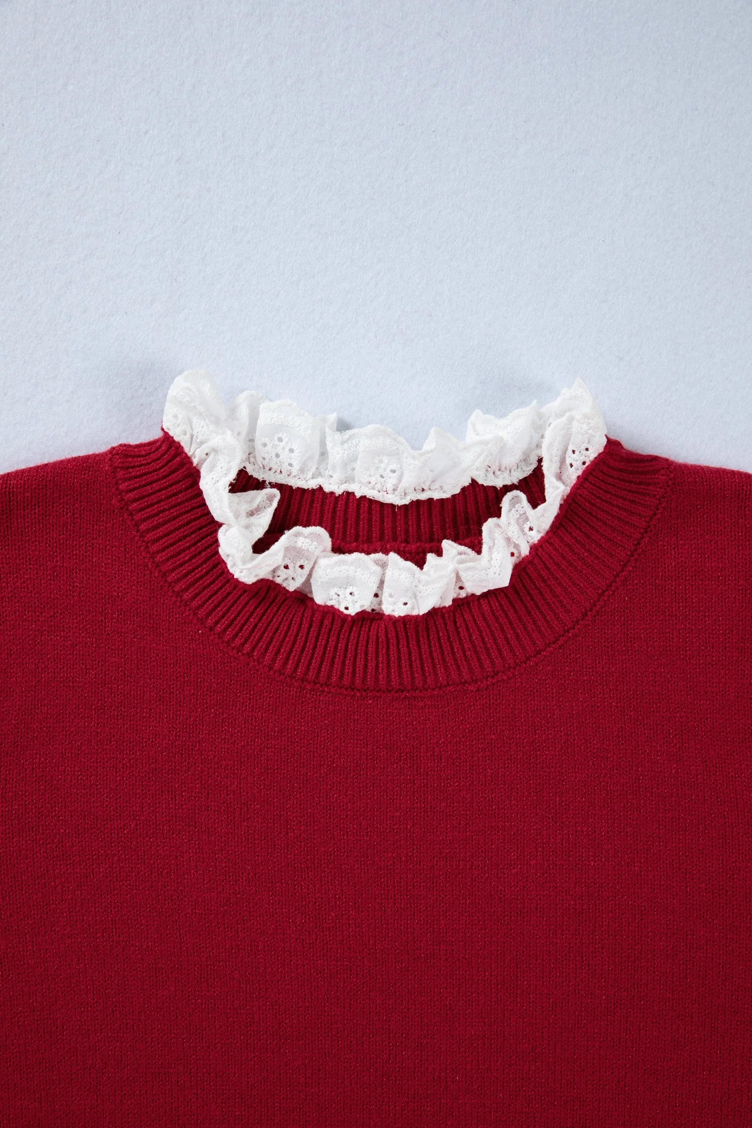 Threaded Pear Brooklynn Patchwork Cuffs Loose Sweater - Image 14