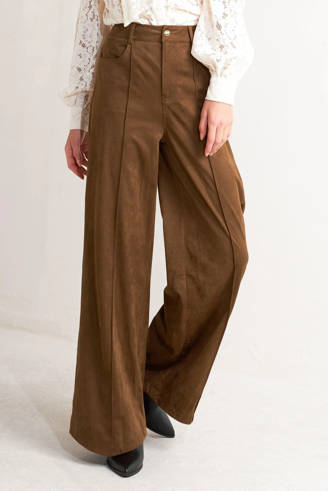 Brown Sugar Faux Suede Pants - Image 4