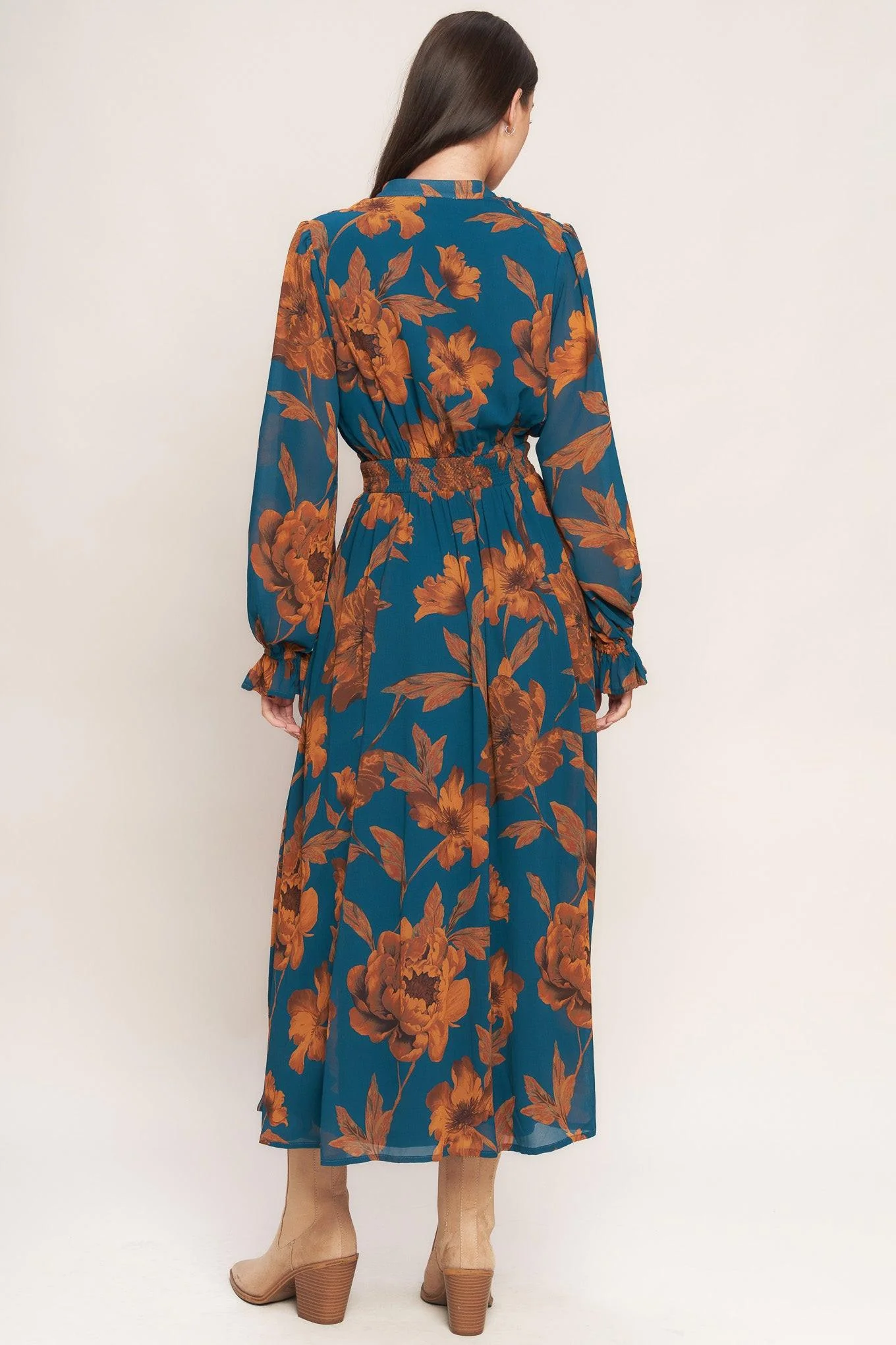 Burnished Botanica Woven Midi Dress - Image 3