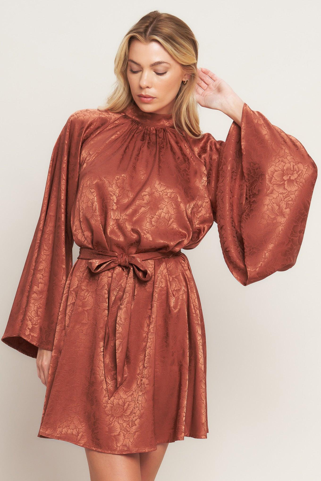 By Any Means Woven Satin Mini Dress - Image 6