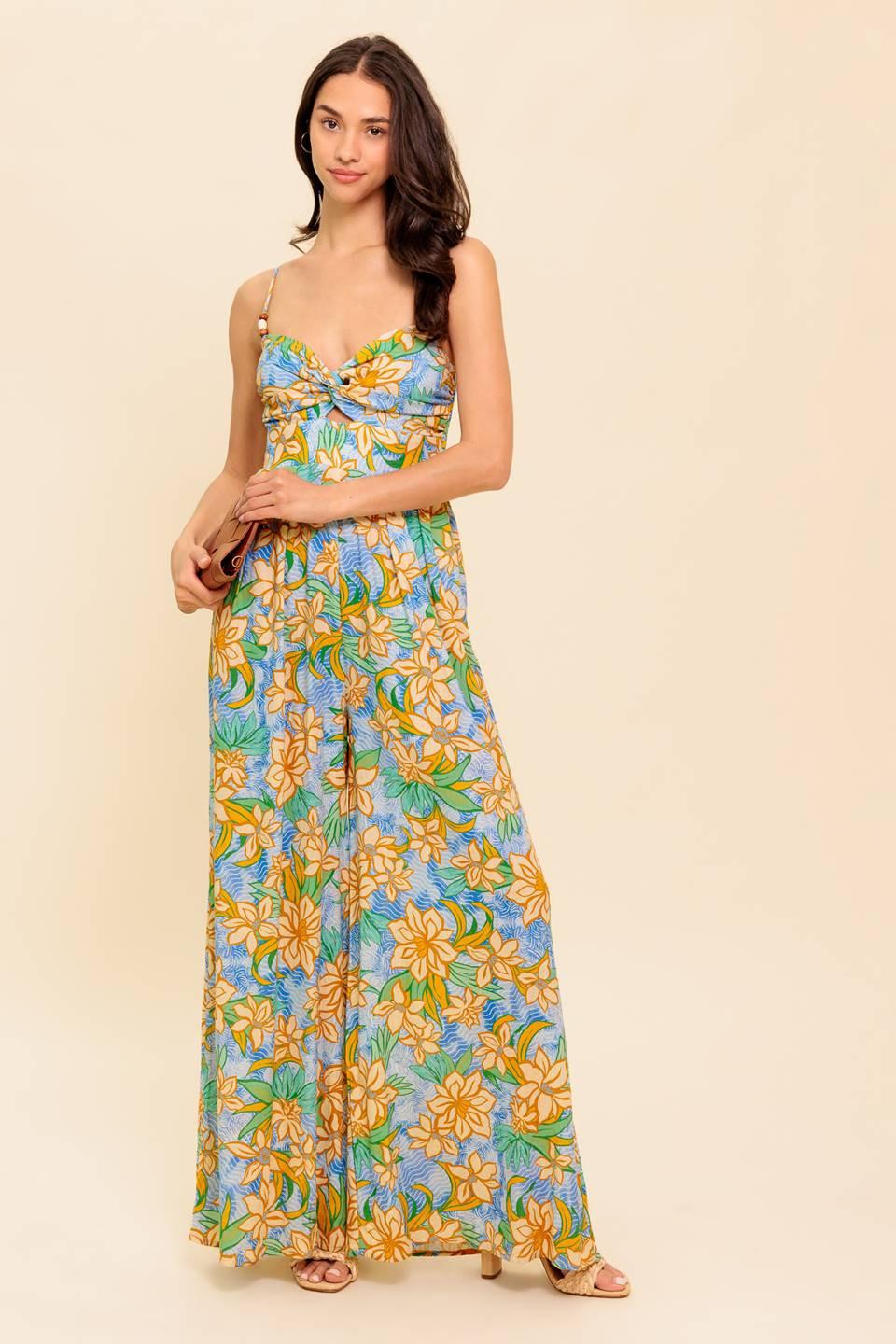 By Chance Blue Woven Jumpsuit - Image 3