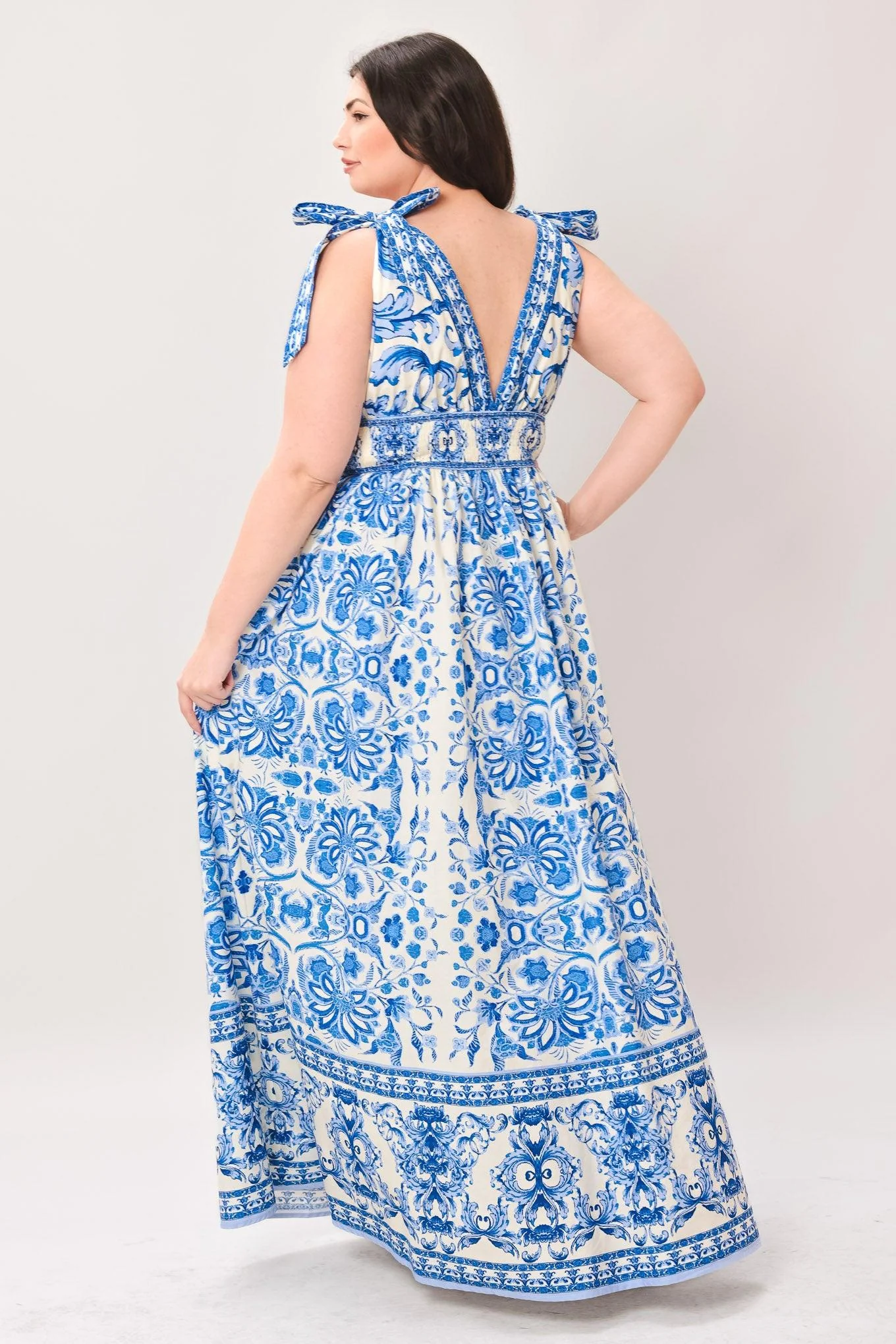 By the Bay Blue Woven Maxi Dress - Image 10