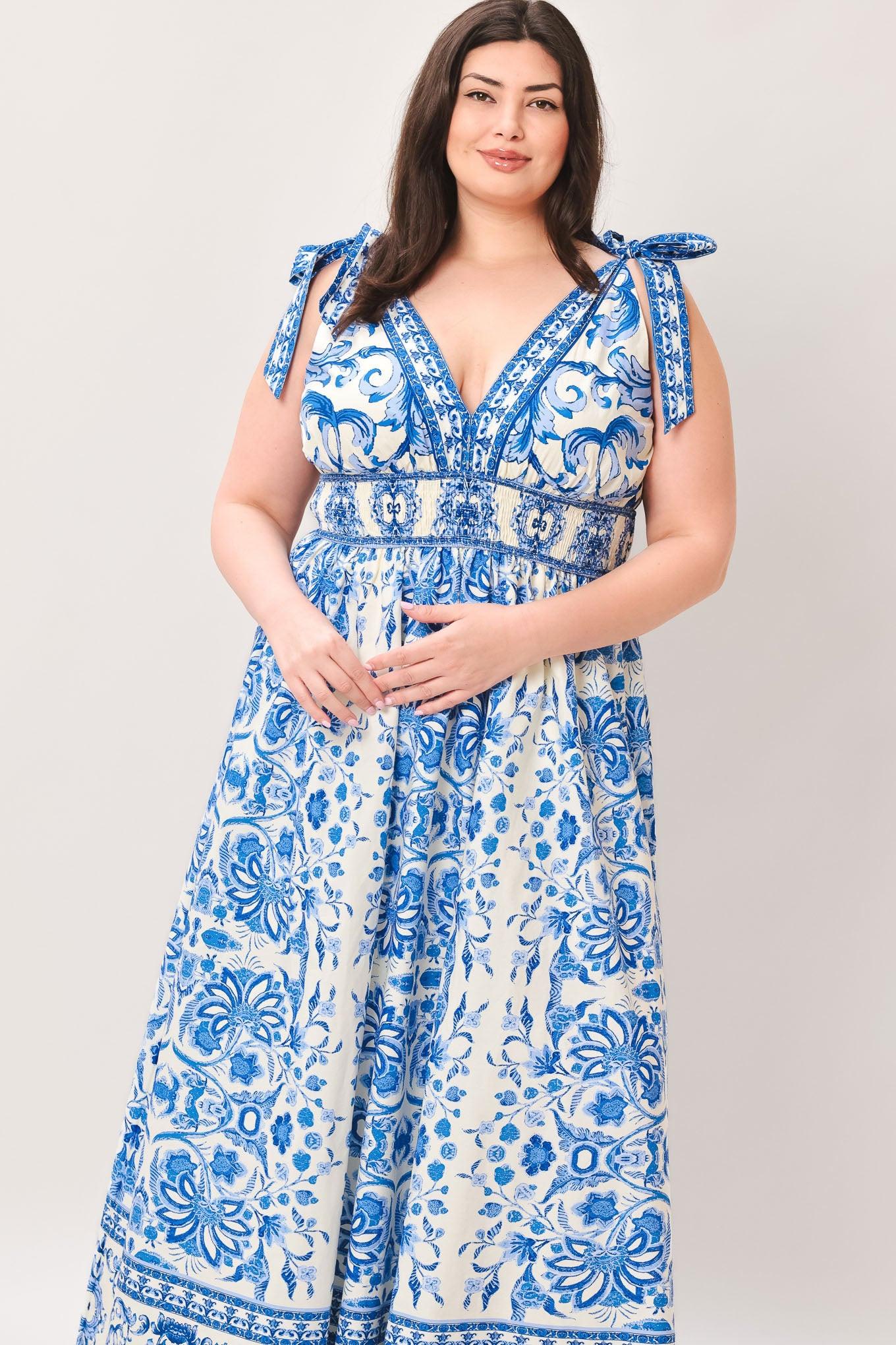 By the Bay Blue Woven Maxi Dress - Image 9