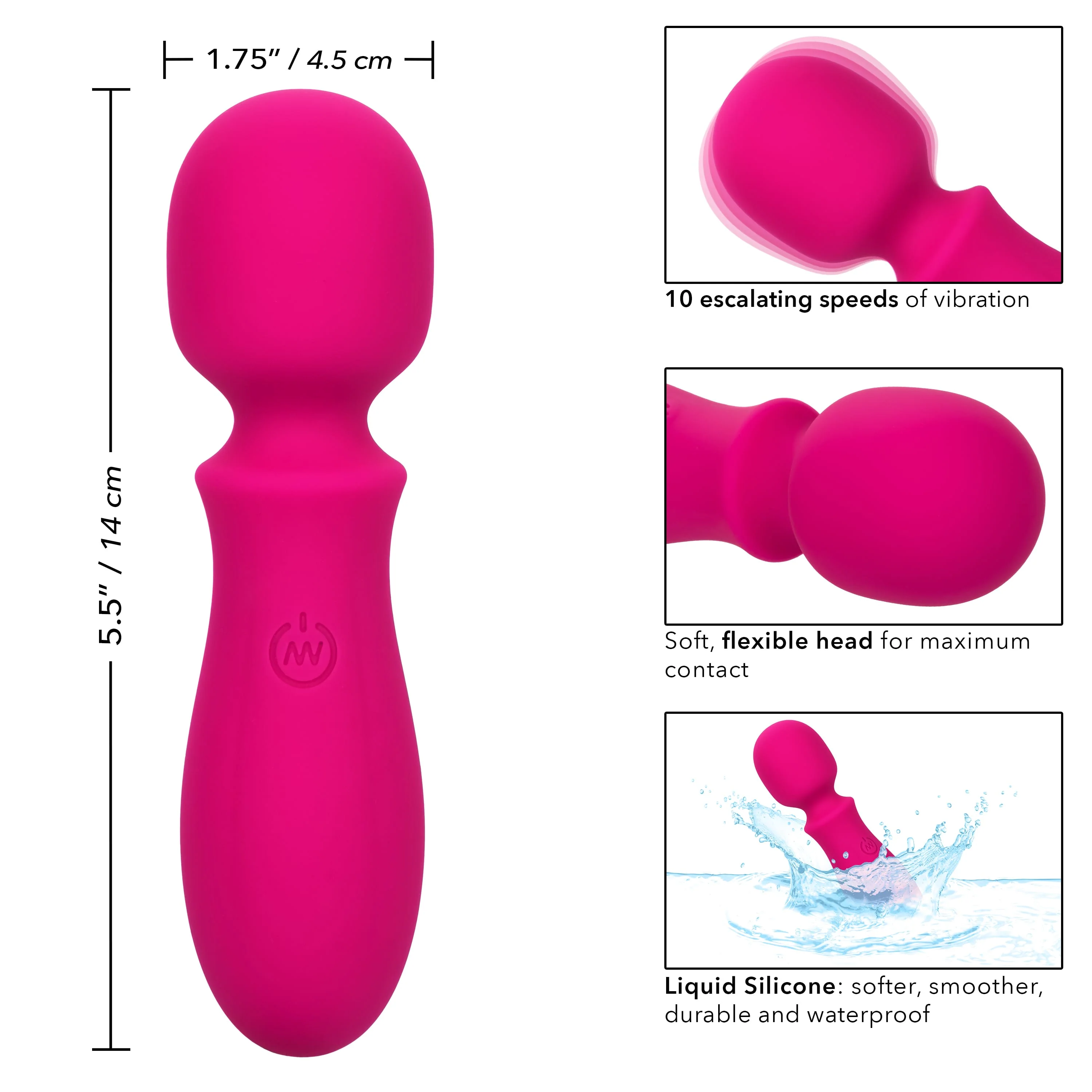 CalExotics Bliss Liquid Silicone Mini Wand - Image 5