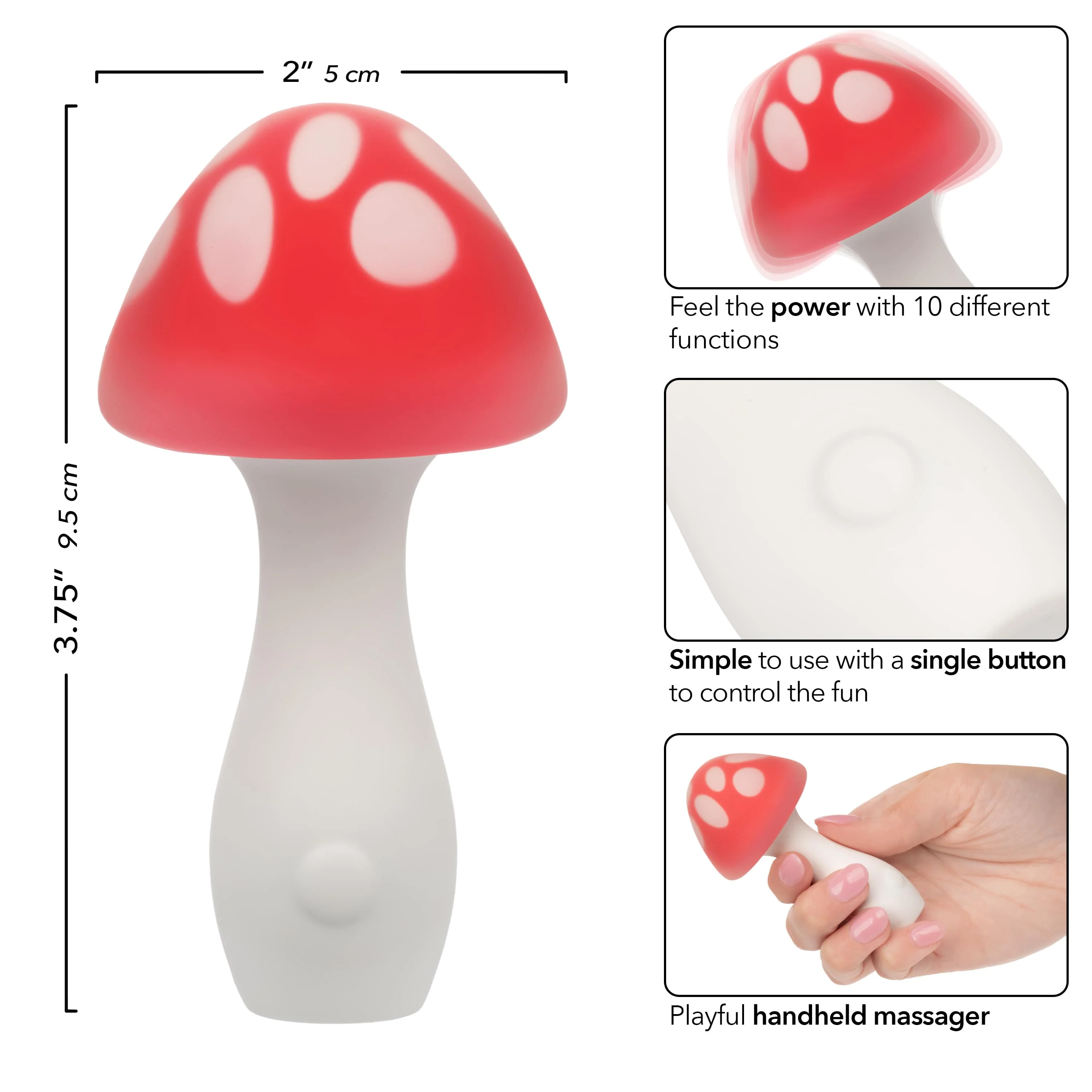 CalExotics Naughty Bits Muff Shroom Playful Massager - Image 4