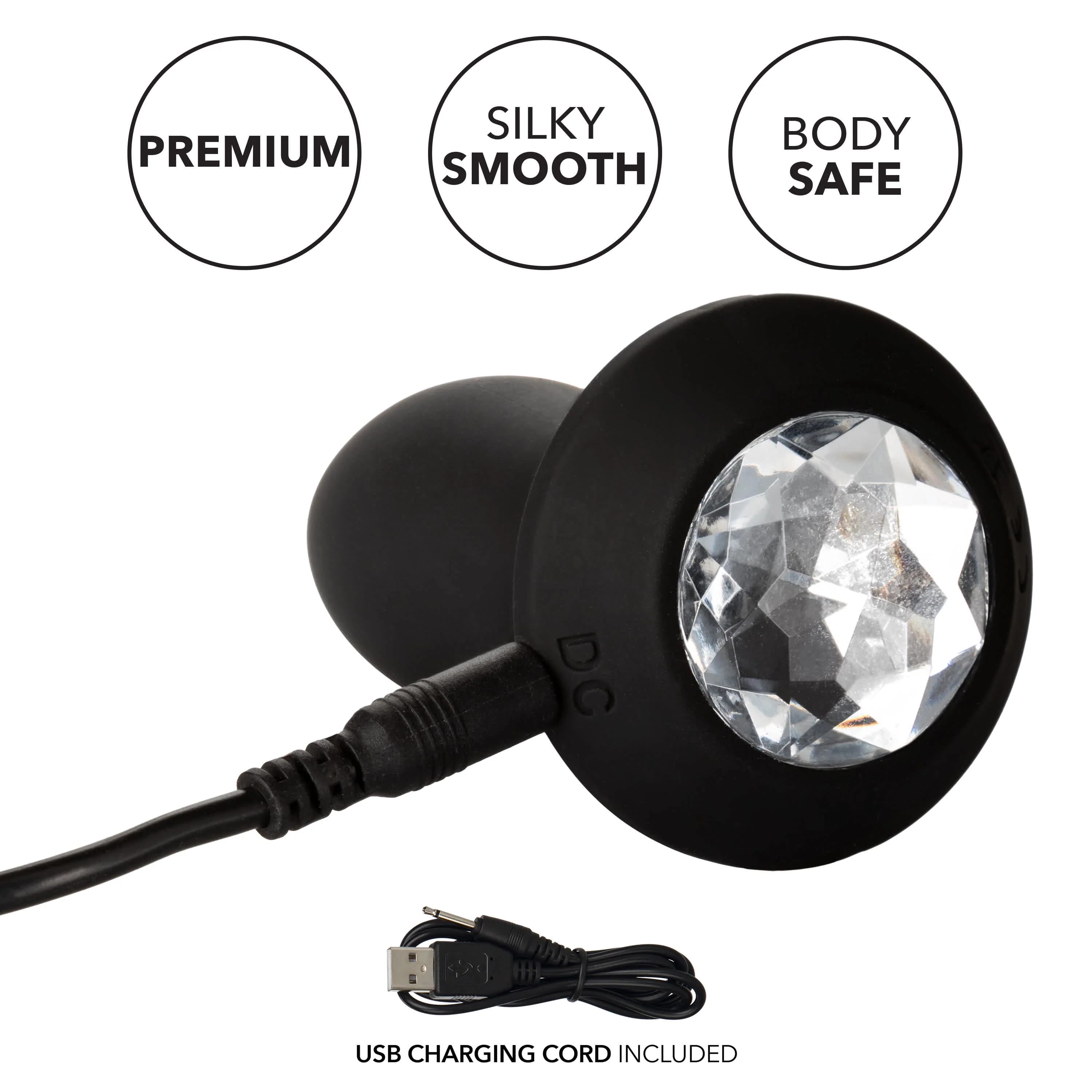 CalExotics Power Gem Vibrating Petite Crystal Probe - Black - Image 6
