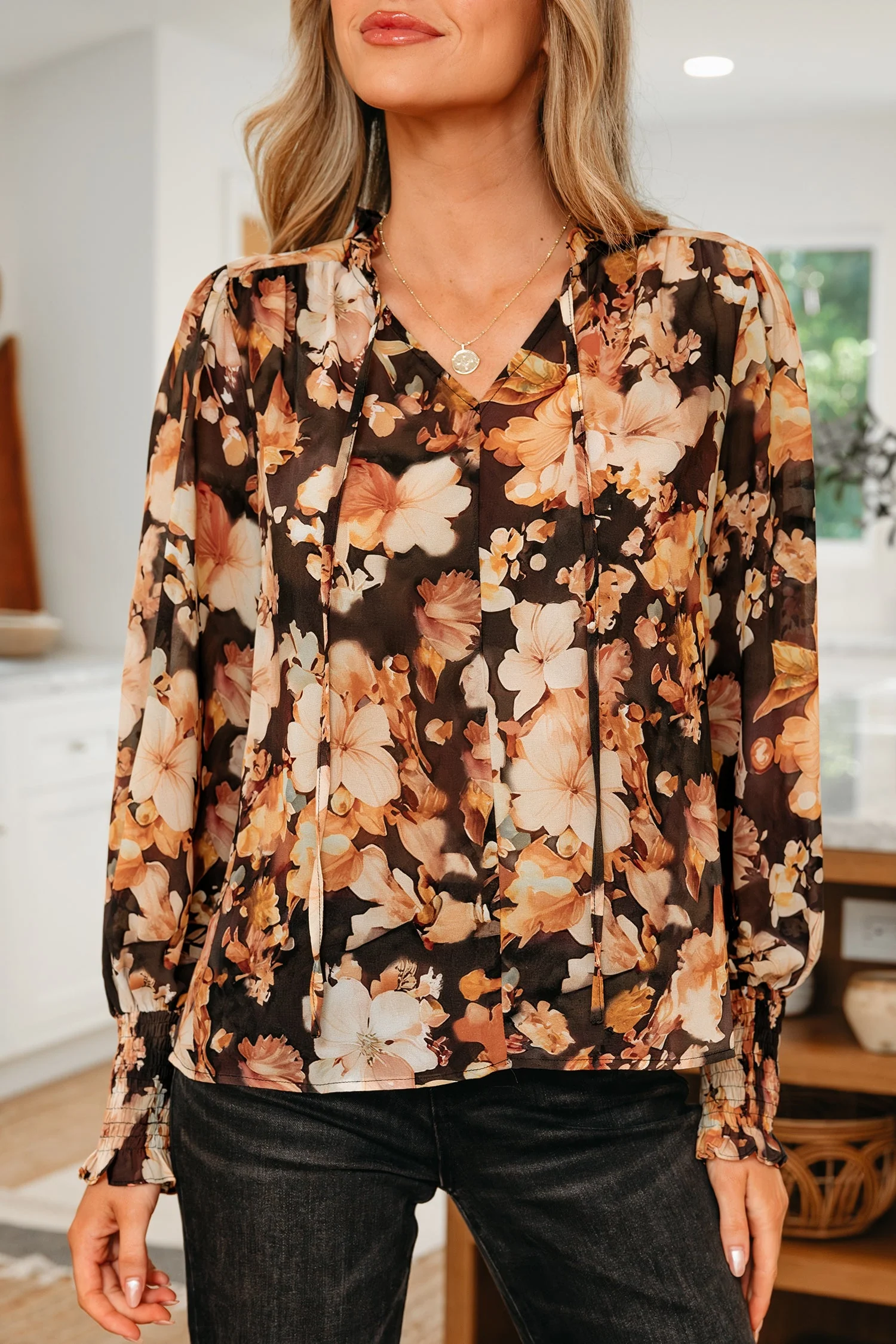 Threaded Pear Cali Puff Sleeve Breezy Blouse - Image 7