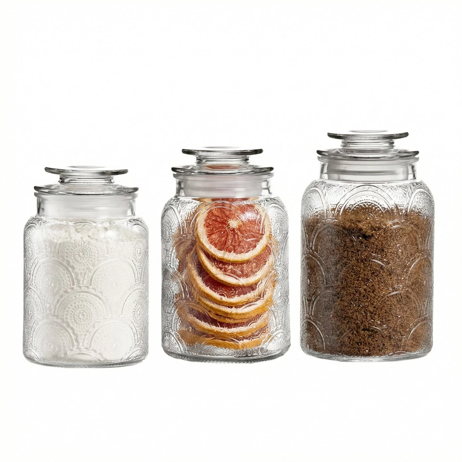 Jay Companies Canister Set 3-Piece Glass Jars - Image 2