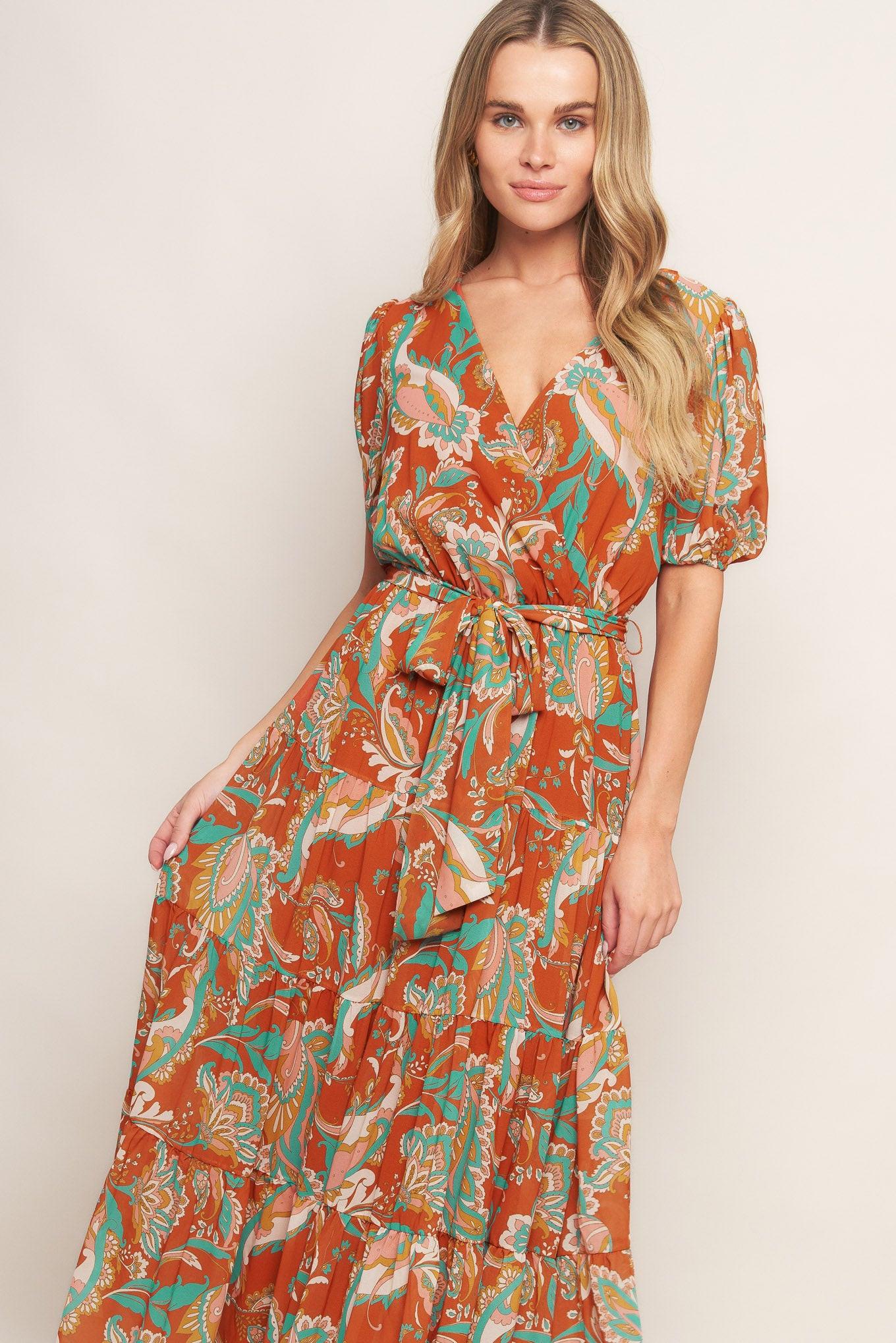 Can't Live Without Rust Woven Midi Dress - Image 4