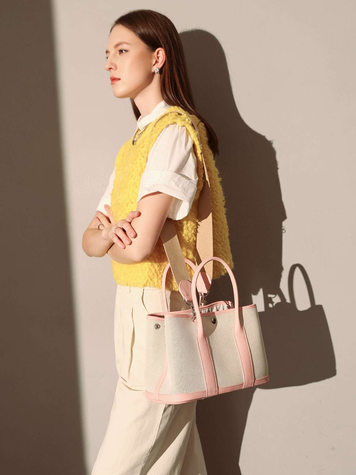 Carefree Canvas and Leather Top Handle Bag - Image 15