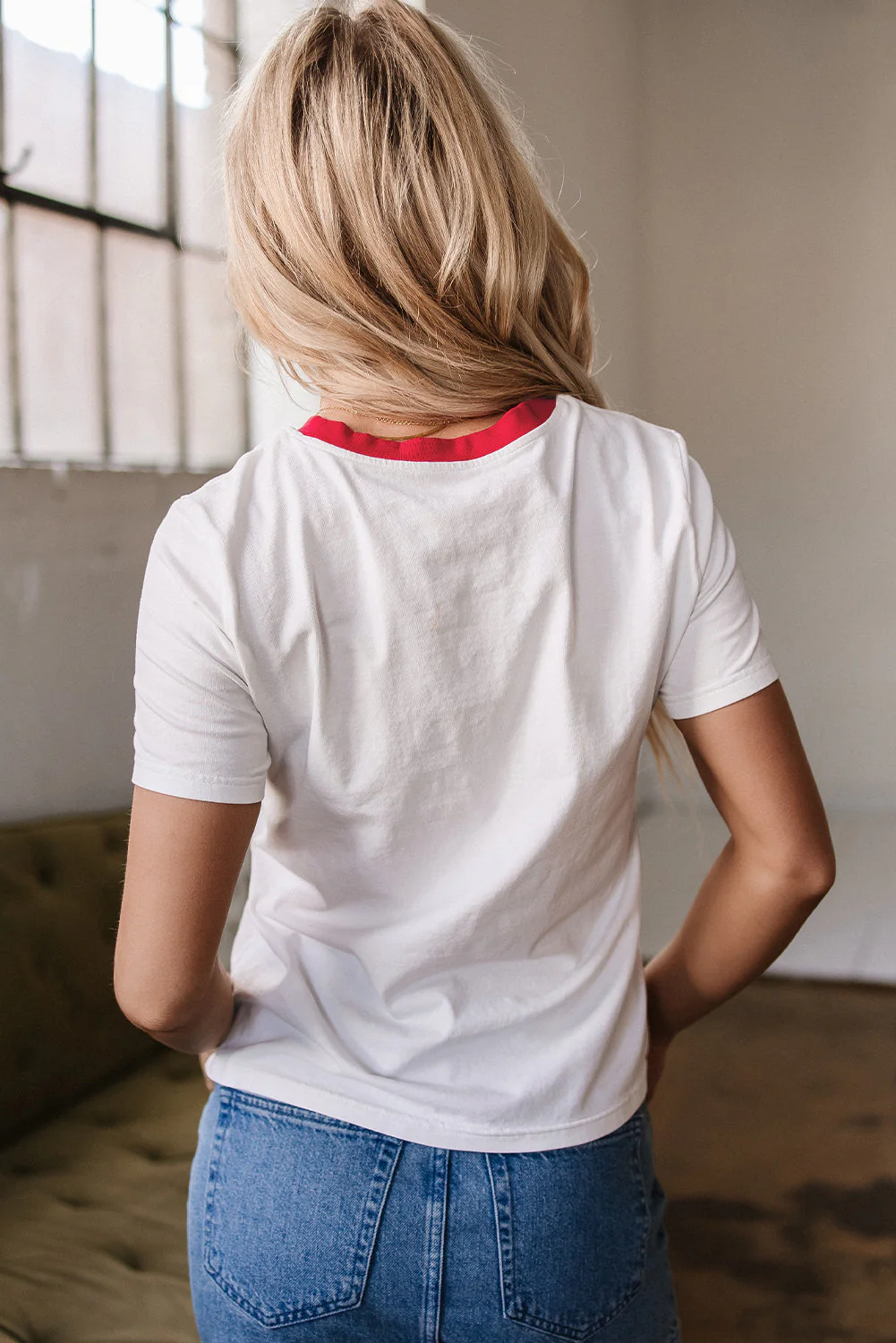 Threaded Pear Carter Rainbow Stripe Crewneck Top - Image 2