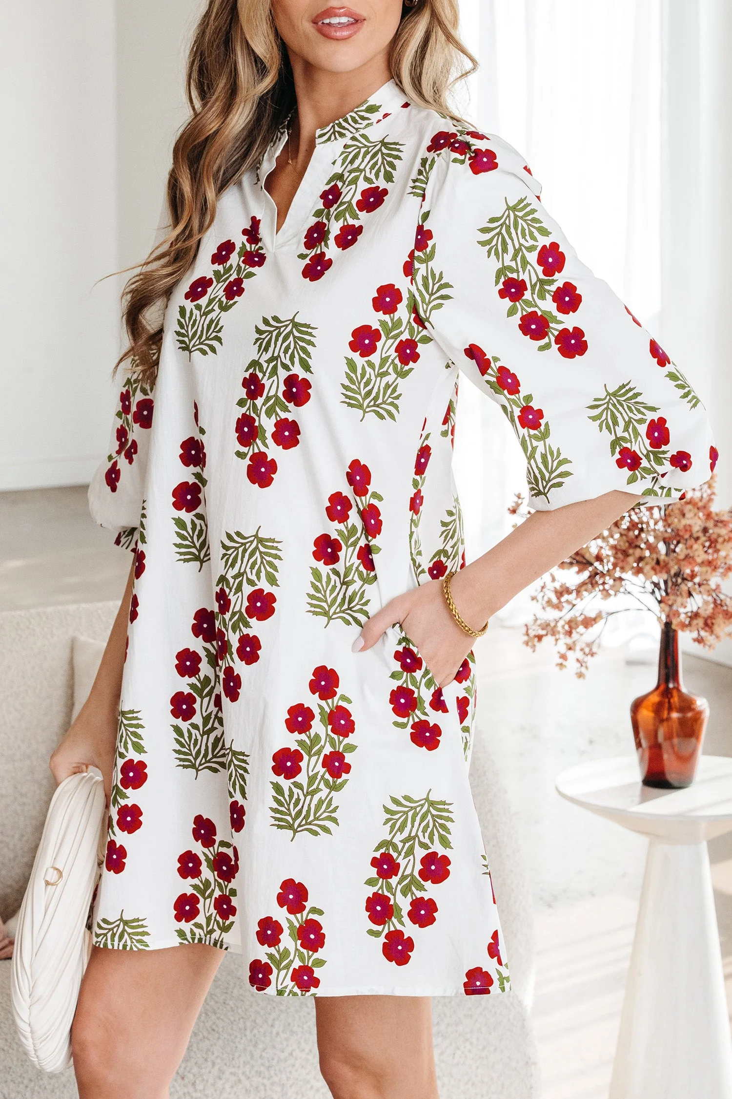 Threaded Pear Catalina Sleeve Loose Mini Dress - Image 7
