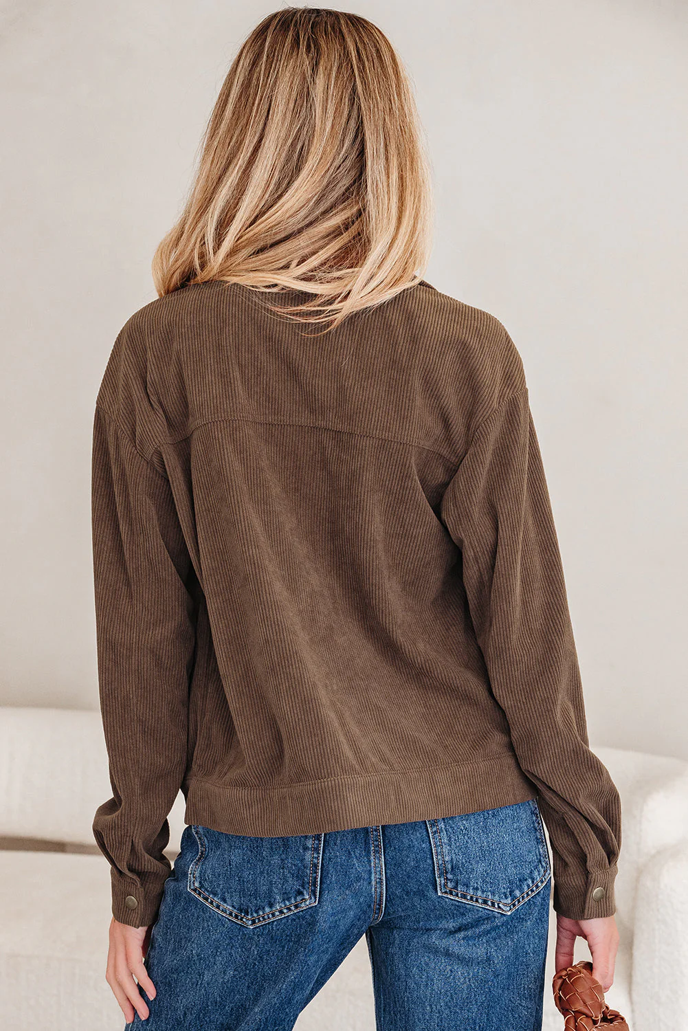 Threaded Pear Catherine Lapel Collar Corduroy Jacket - Image 2