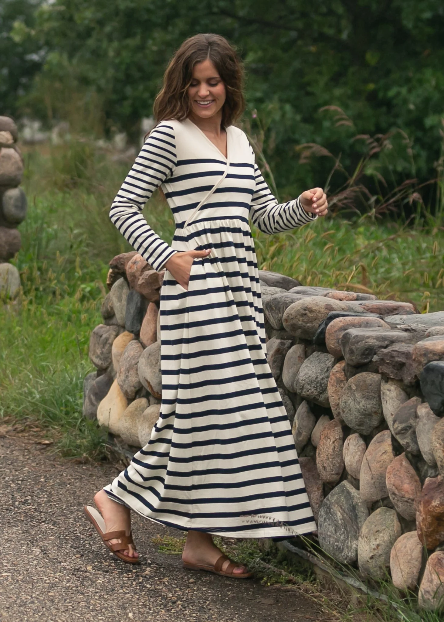 Celeste Striped Knit Maxi Dress - Image 5