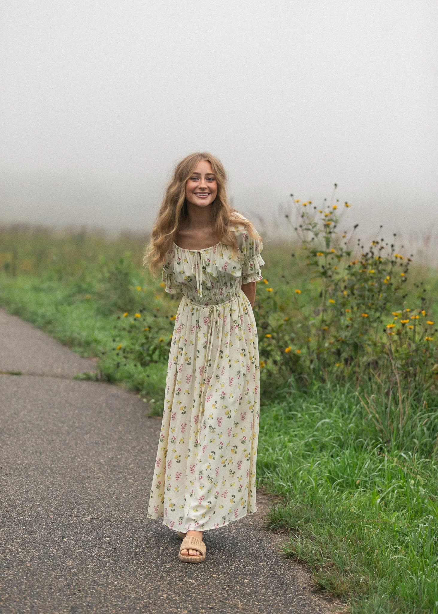 Celine Puff Sleeve Floral Maxi Dress - Image 16