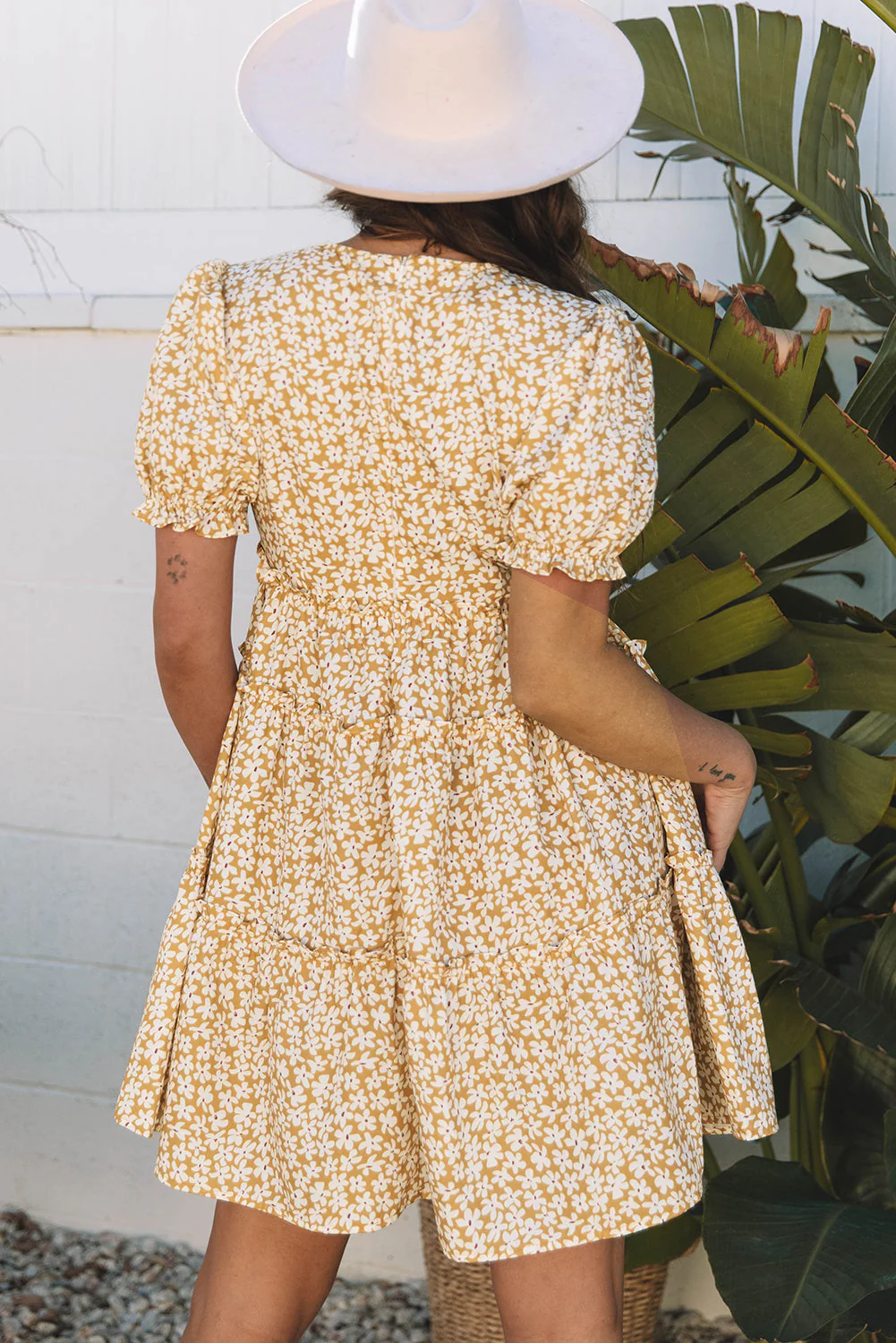 Threaded Pear Charleigh Floral Short Sleeve Mini Dress - Image 2