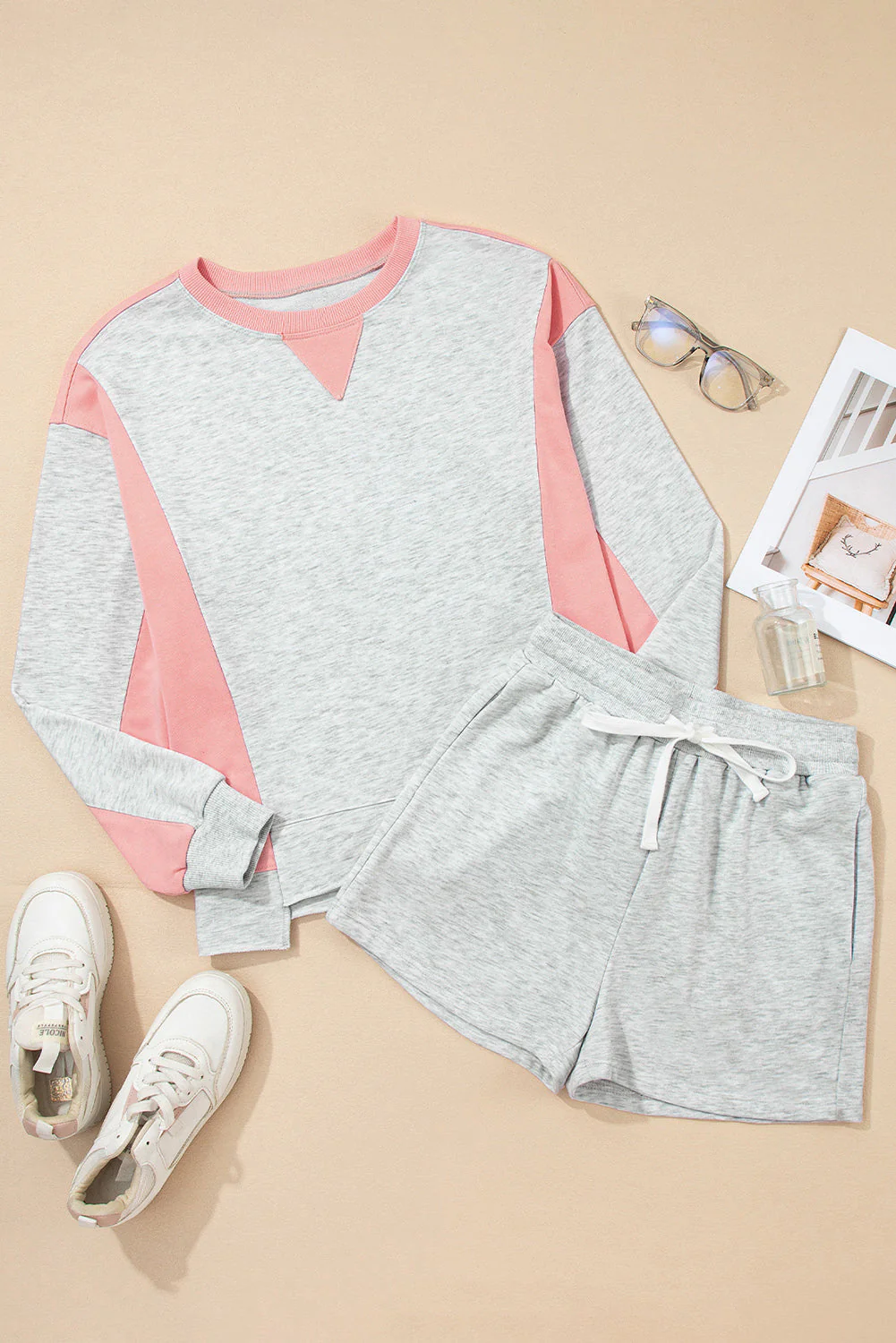 Threaded Pear Charlie Raw Hem Pullover and Casual Shorts Set - Image 6