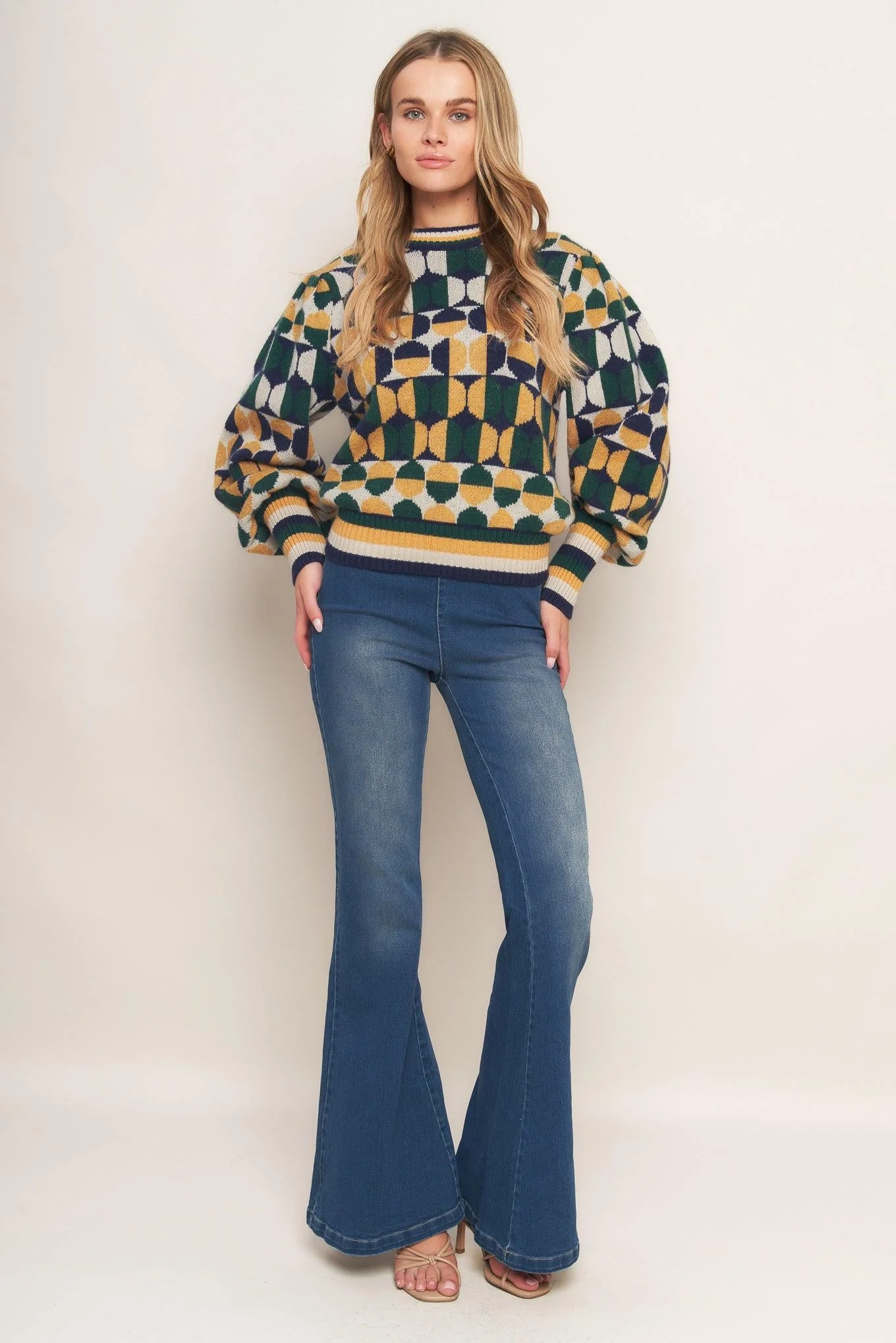 Cheer You on Jacquard Sweater Top - Image 3