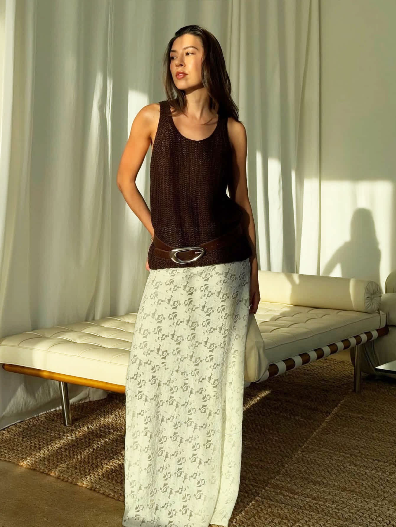 Chic YC Women's Lace Maxi High Waist A-Line Flowy Elegant Summer Beach Vacation Skirt - Image 17