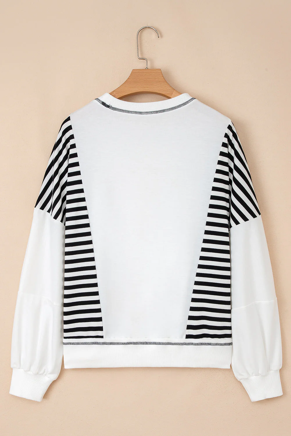 Threaded Pear Clare Contrast Stitching Oversize Sweatshirt - Image 6