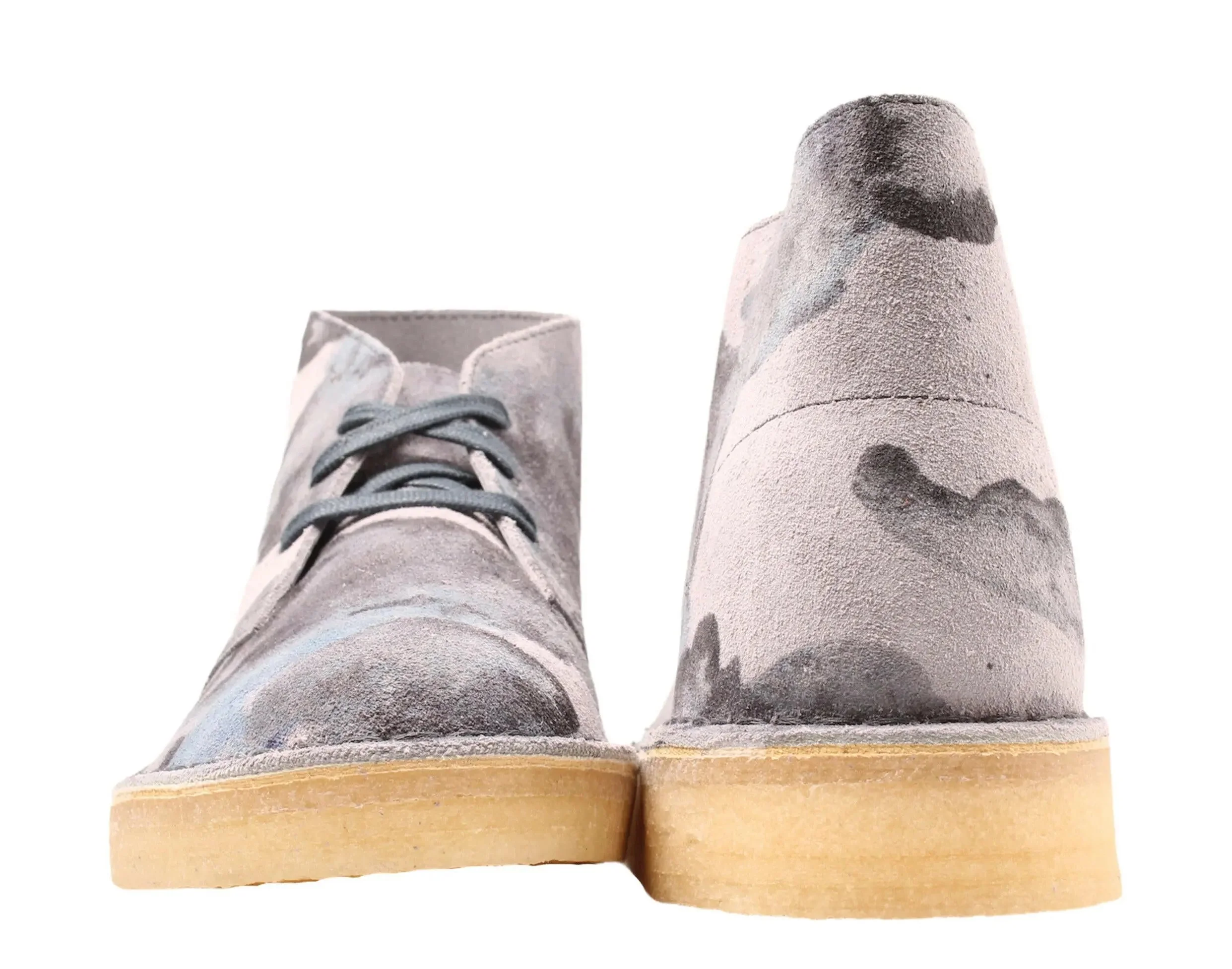 Clarks Originals Desert Coal Men Casual Chukka Boots Blue Camo - Image 6
