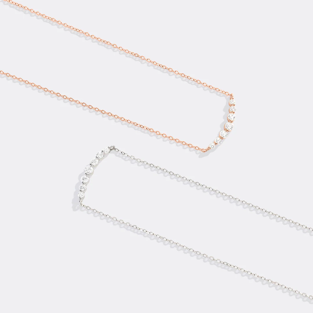 Mint & Lily Classic Arc Diamond Necklace - Image 13
