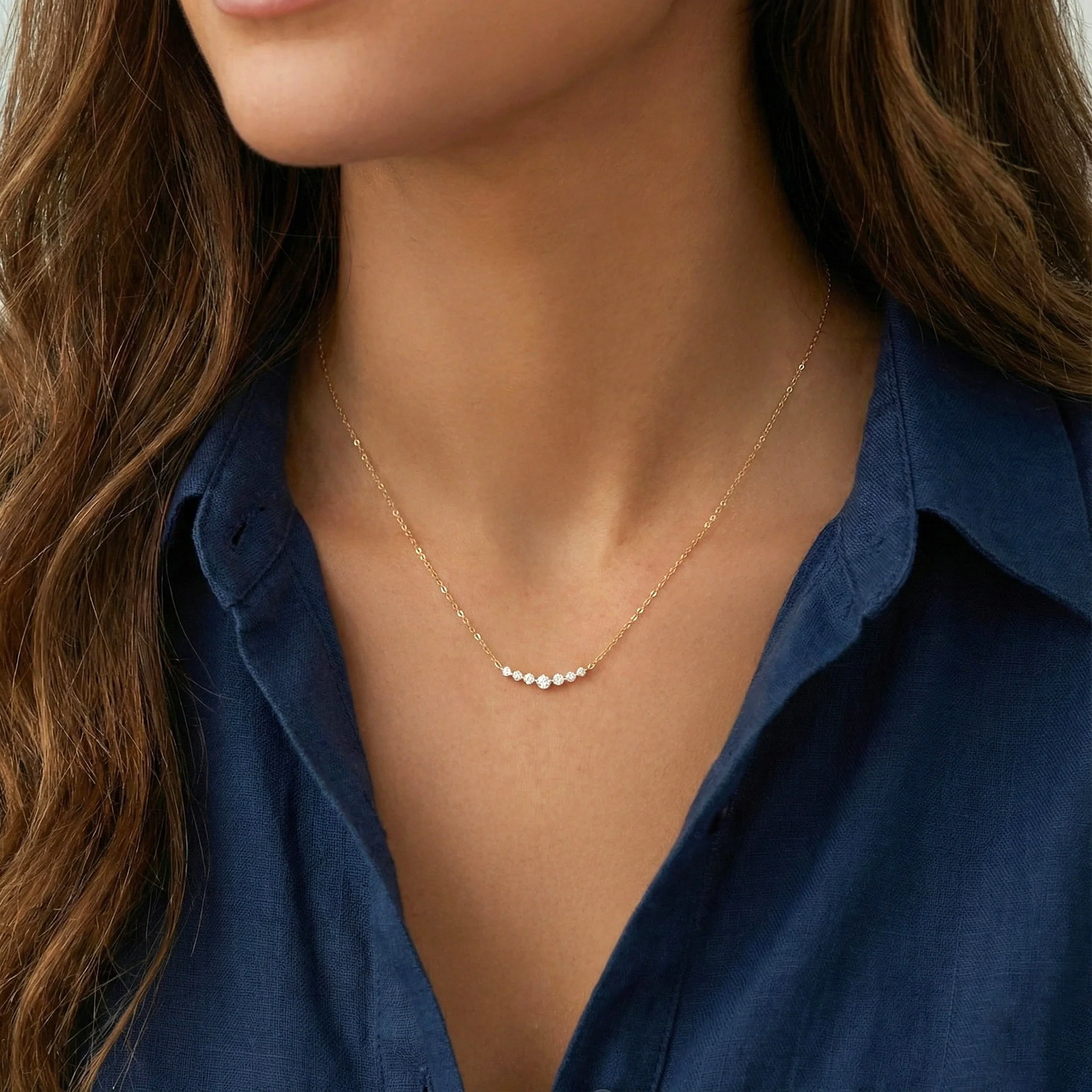 Mint & Lily Classic Arc Diamond Necklace - Image 21