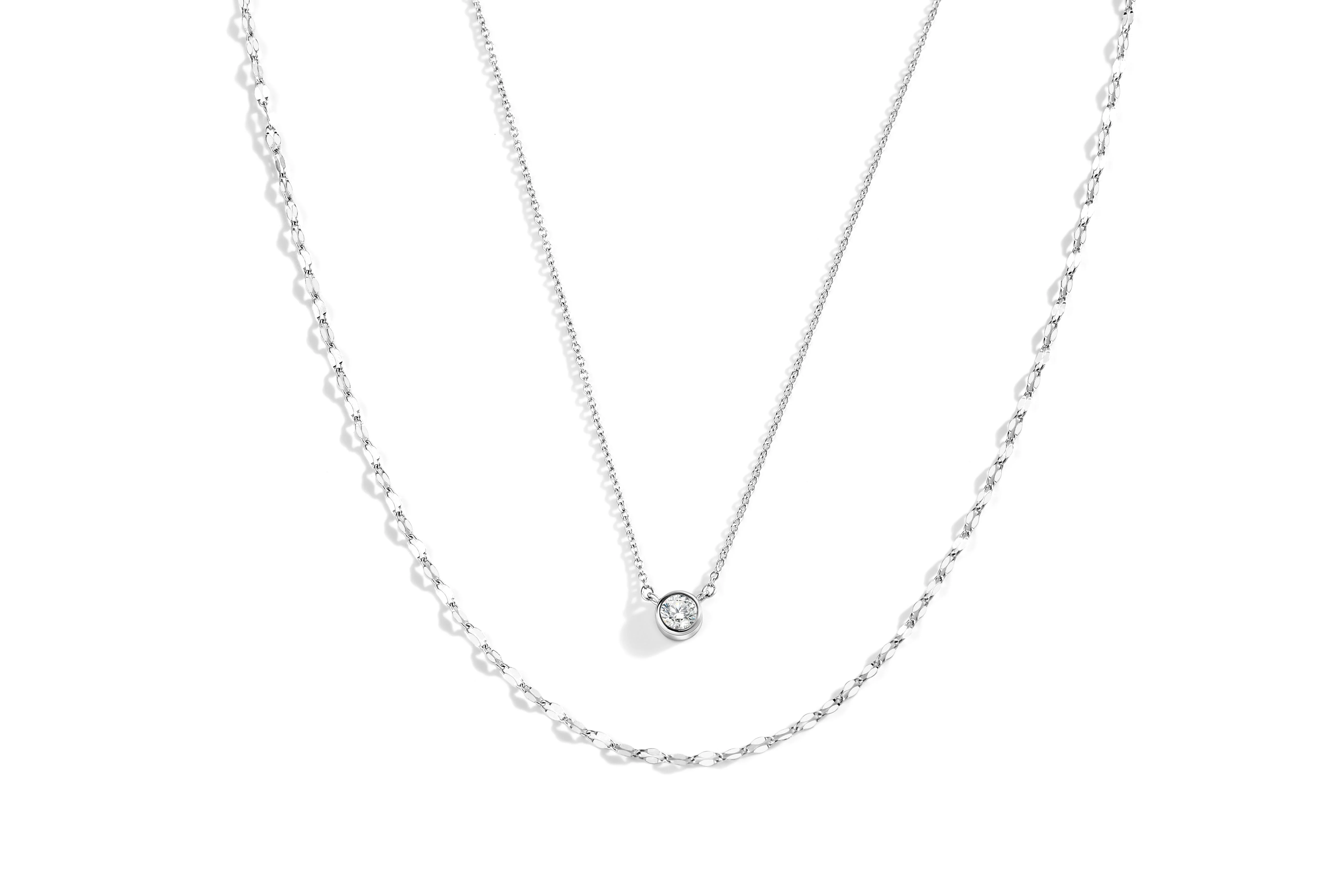 Mint & Lily Classic Bezel Necklace and Petal Chain Set - Image 6