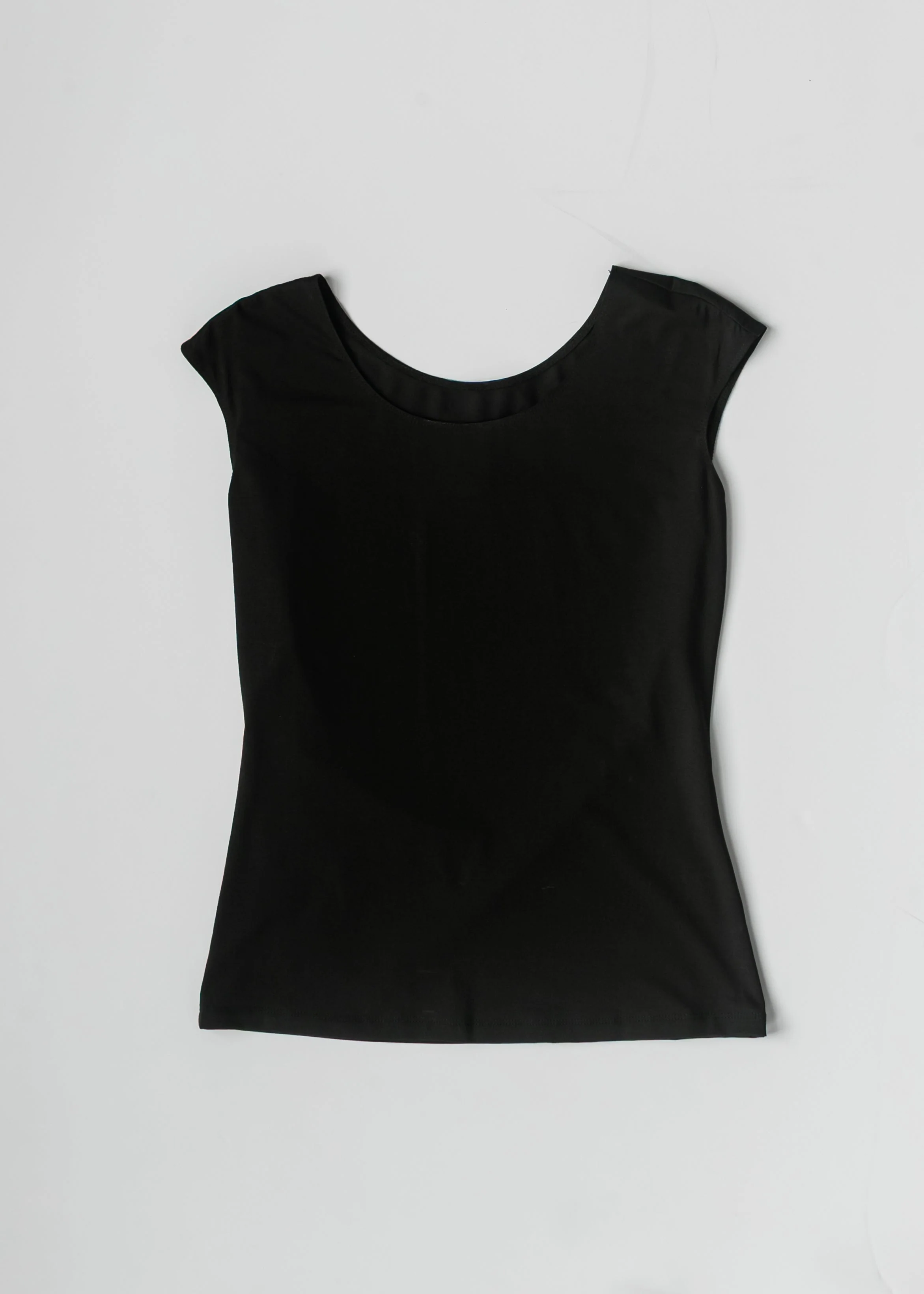 Classic Black Cap Sleeve Tank - Image 6