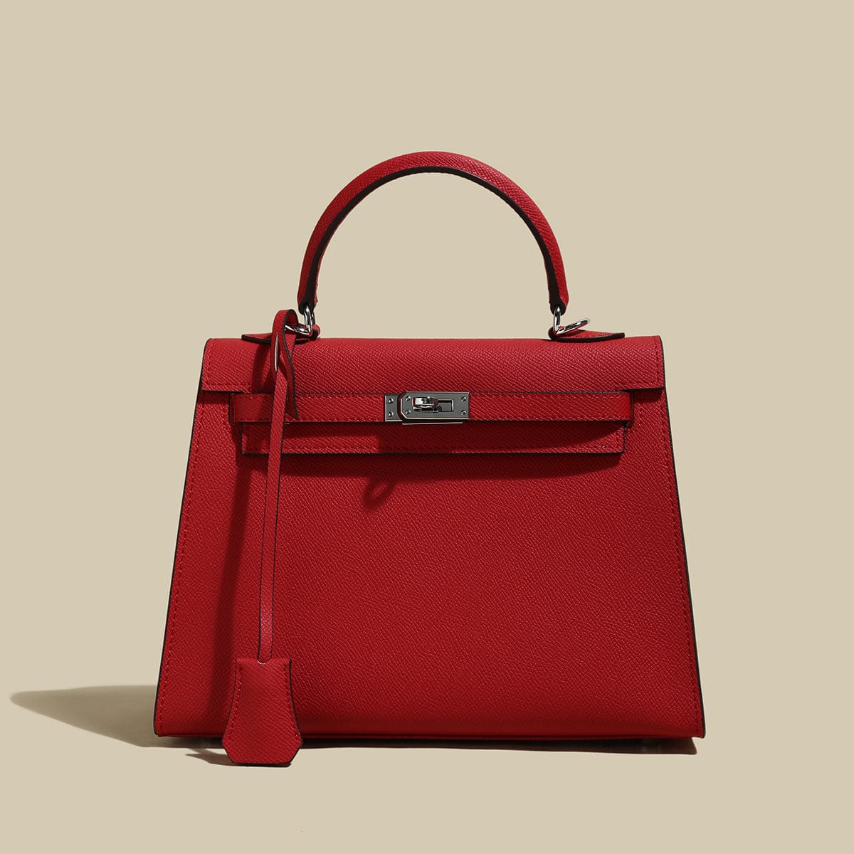 Classic Top-Handle Leather Bag - Image 6