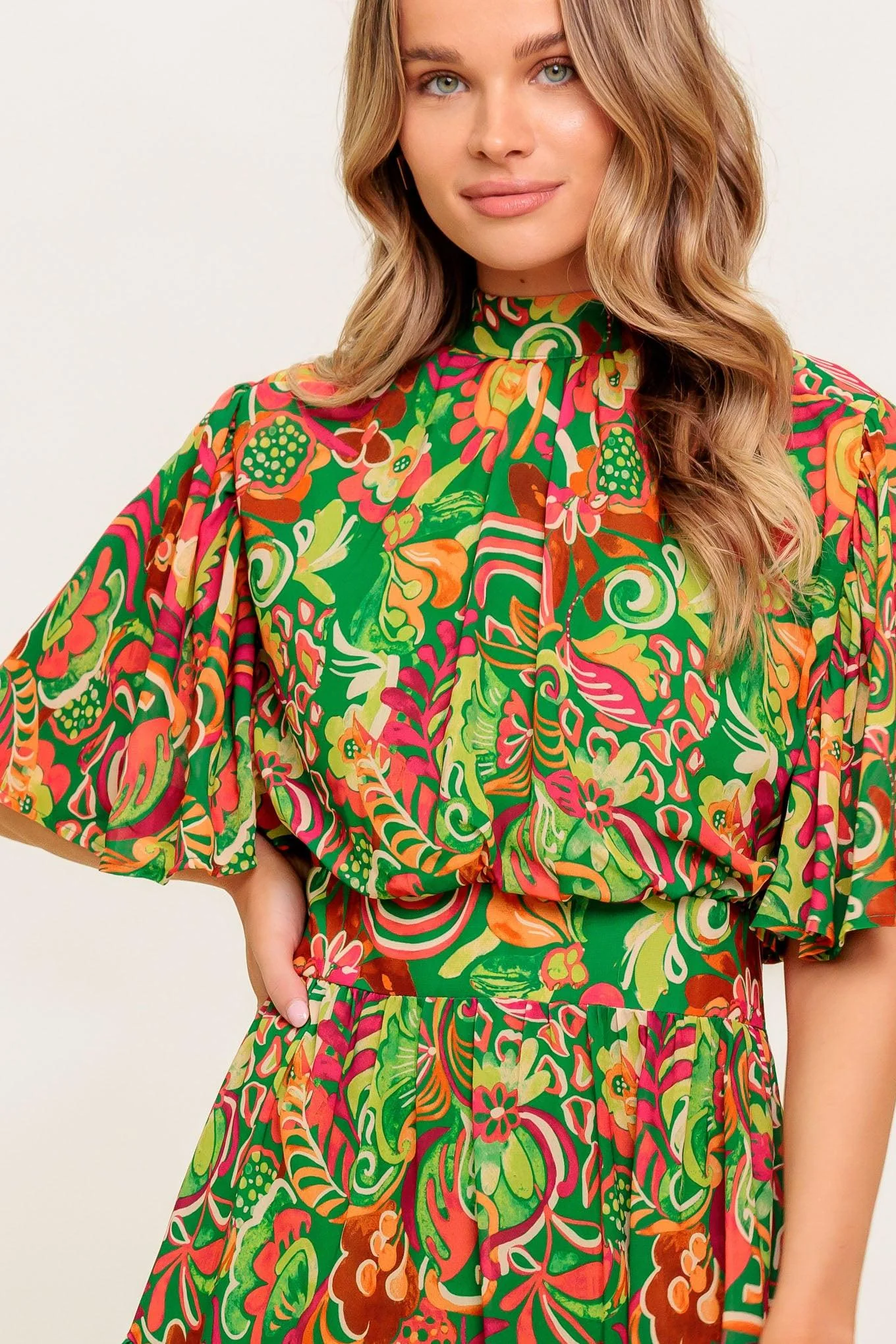 Clean Aesthetic Woven Mini Dress - Image 2