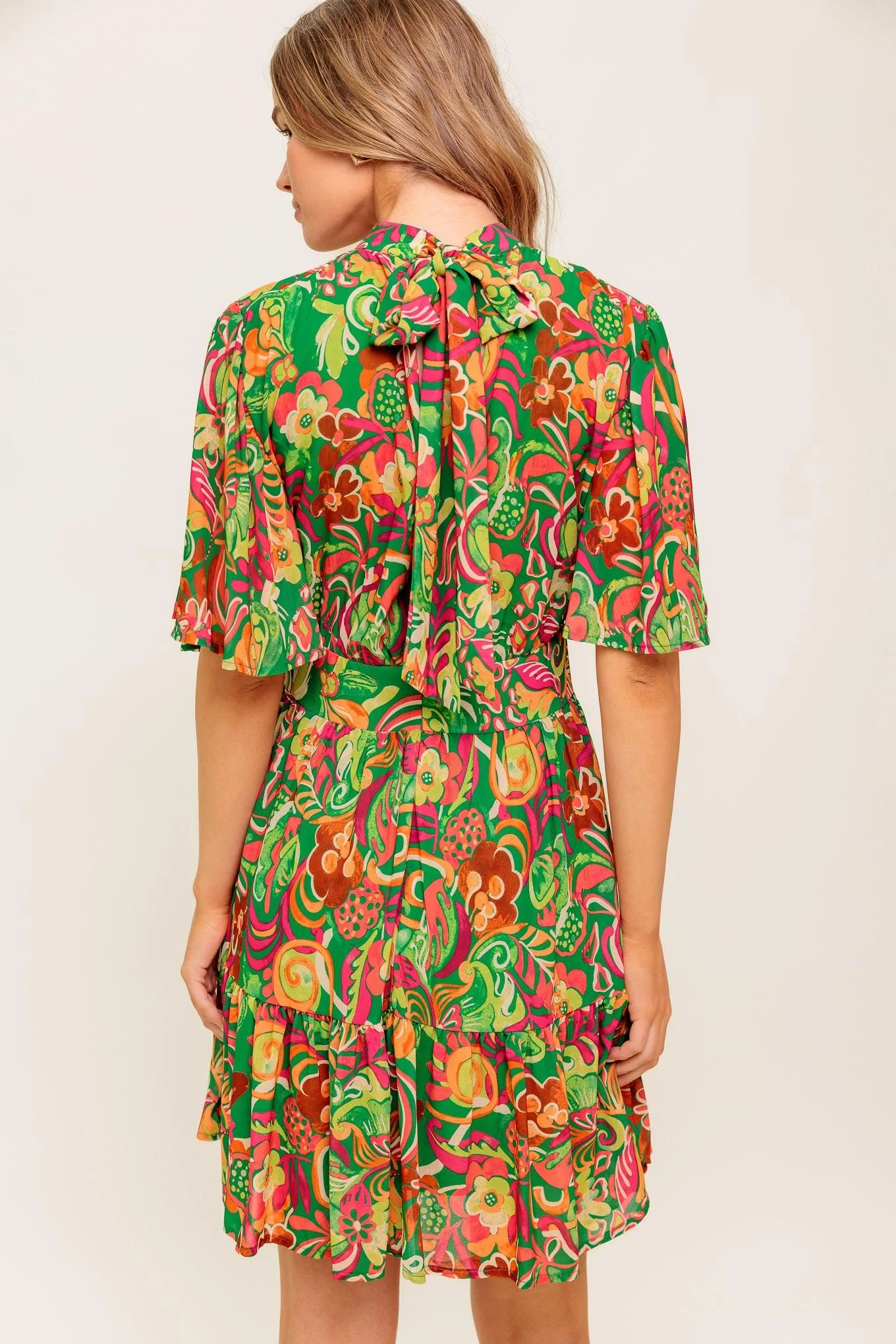 Clean Aesthetic Woven Mini Dress - Image 3