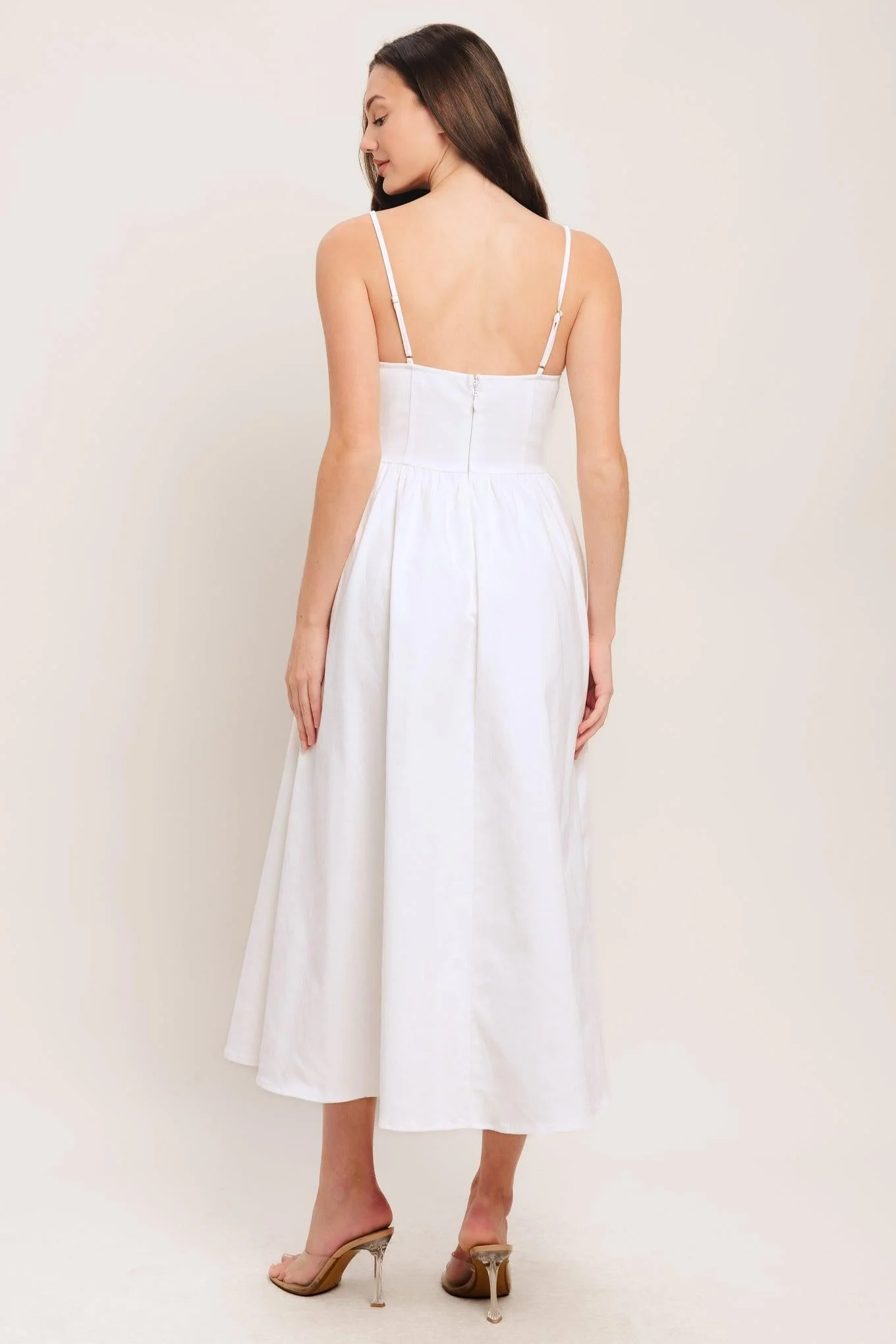 Cloud Petal Woven Midi Dress - Image 2